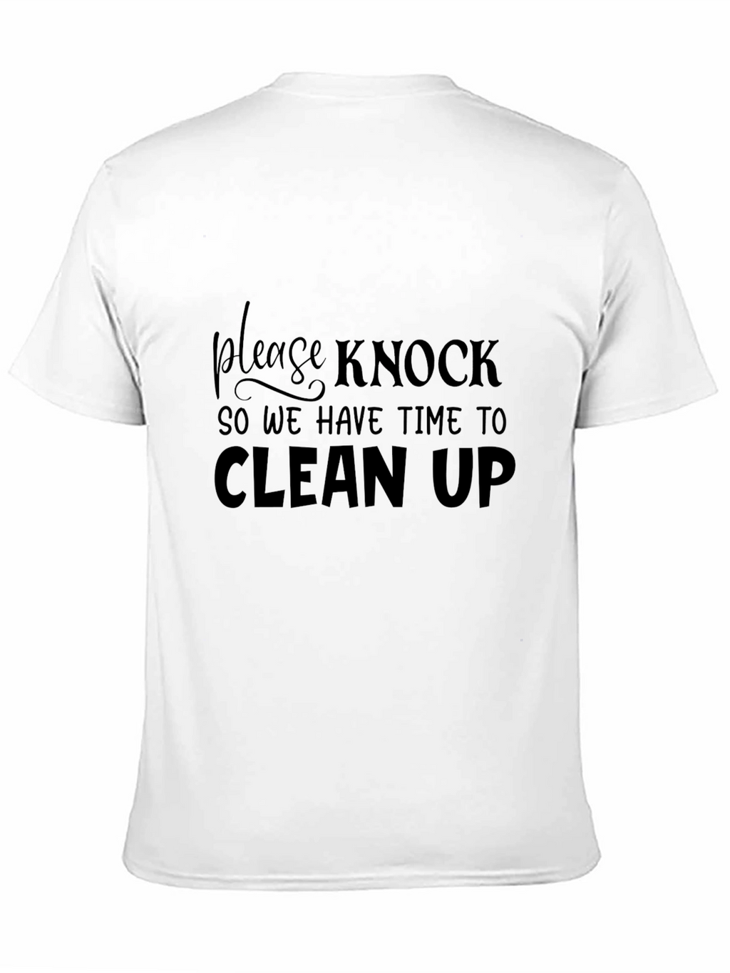 Funny Slogan T-Shirt - Please Knock Before Entering