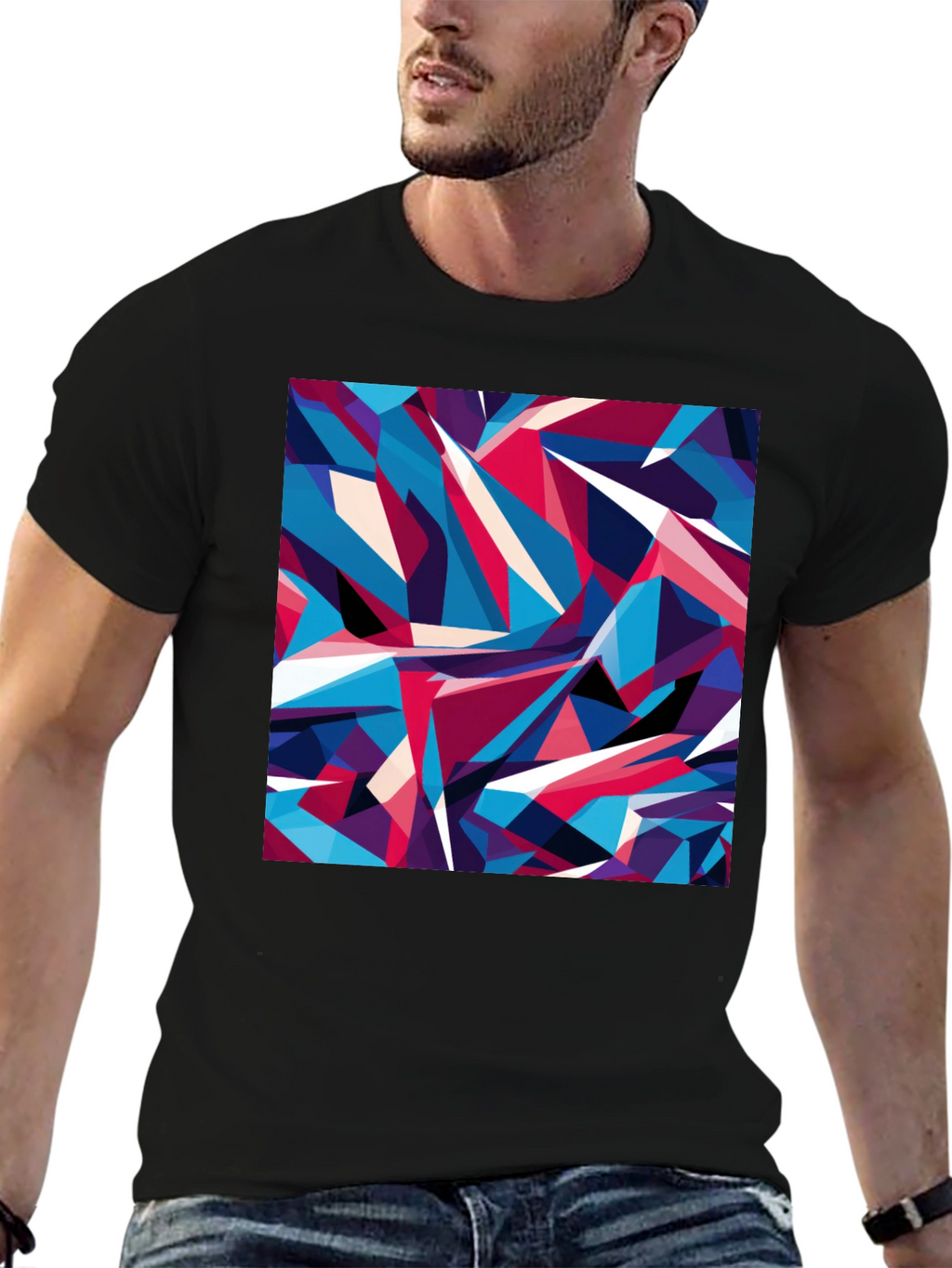 Geometric Abstract T-Shirt - Modern Art Tee