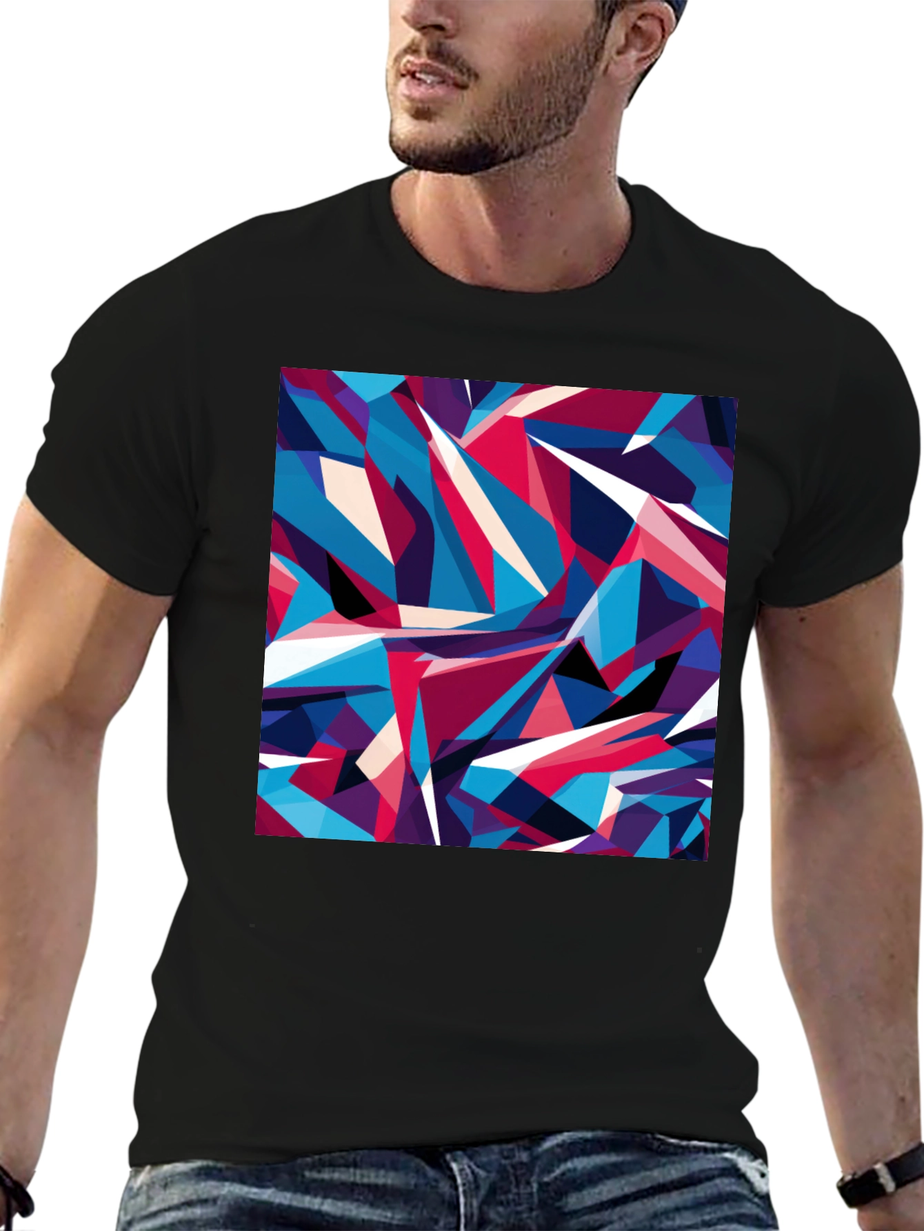 Geometric Abstract T-Shirt - Modern Art Tee