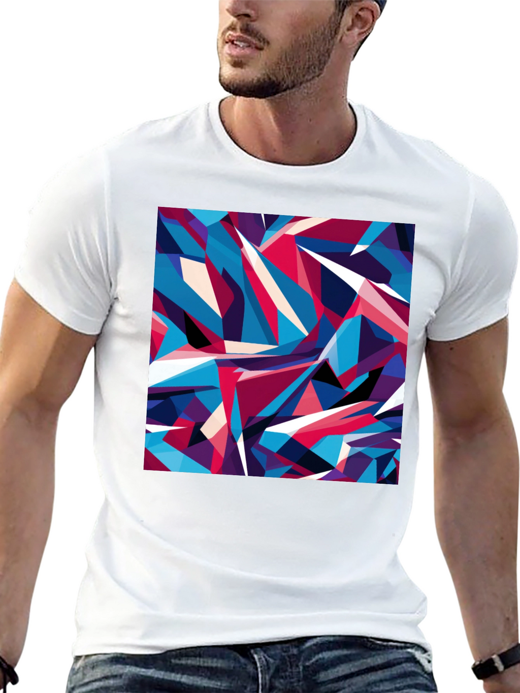 Geometric Abstract T-Shirt - Modern Art Tee