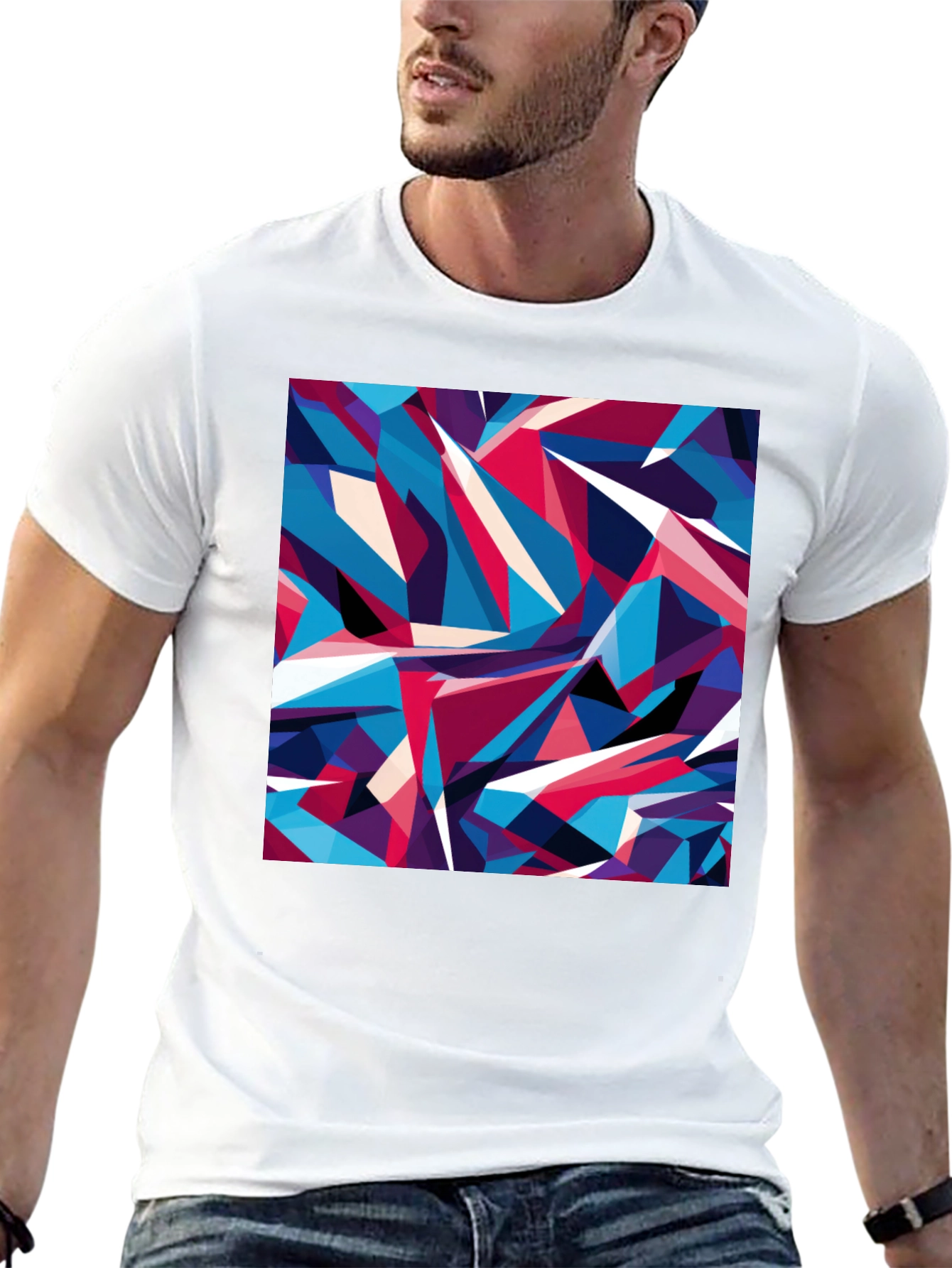 Geometric Abstract T-Shirt - Modern Art Tee