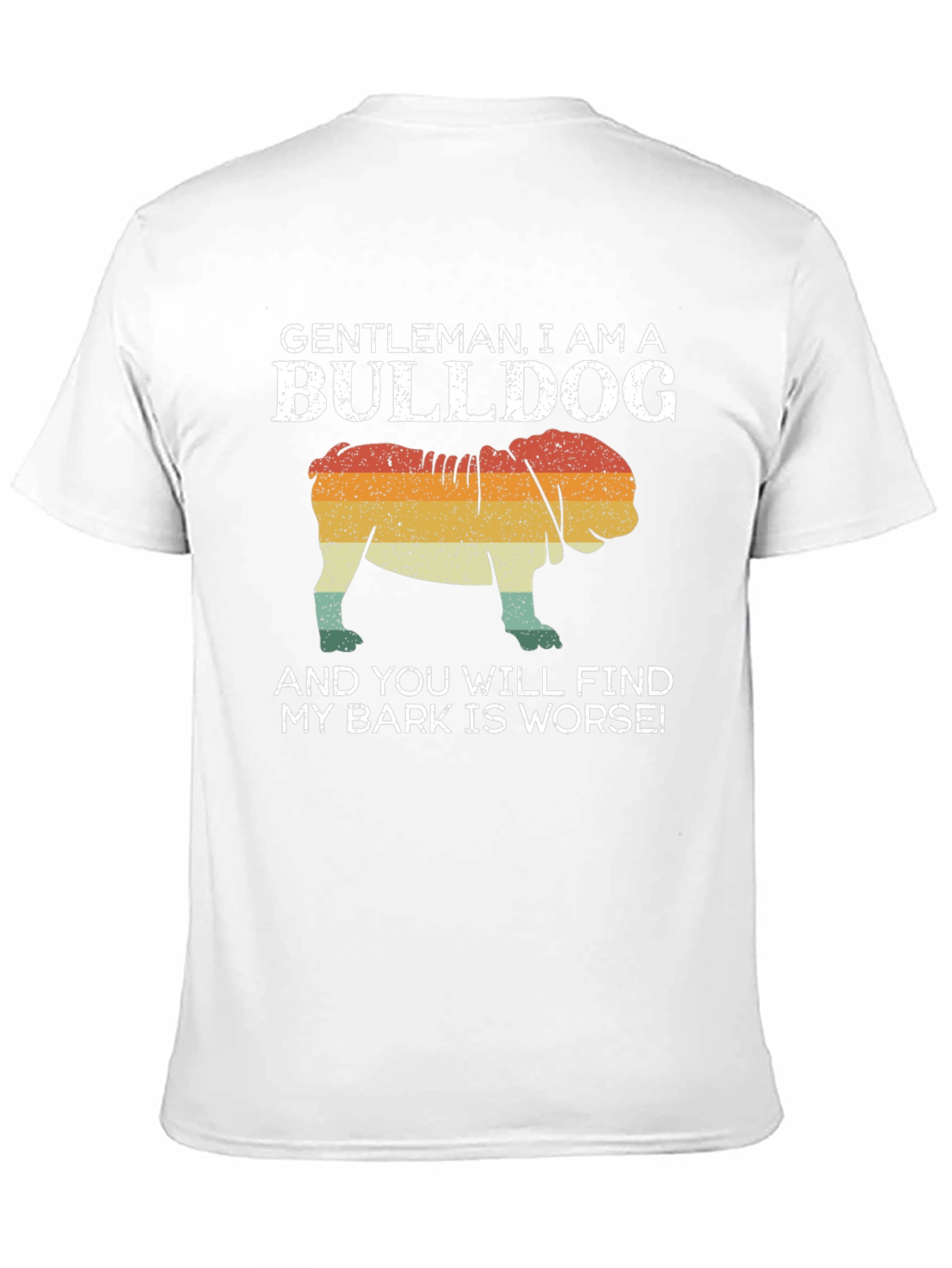 Gentleman Bulldog Graphic Tee - My Bark Is Worse!
