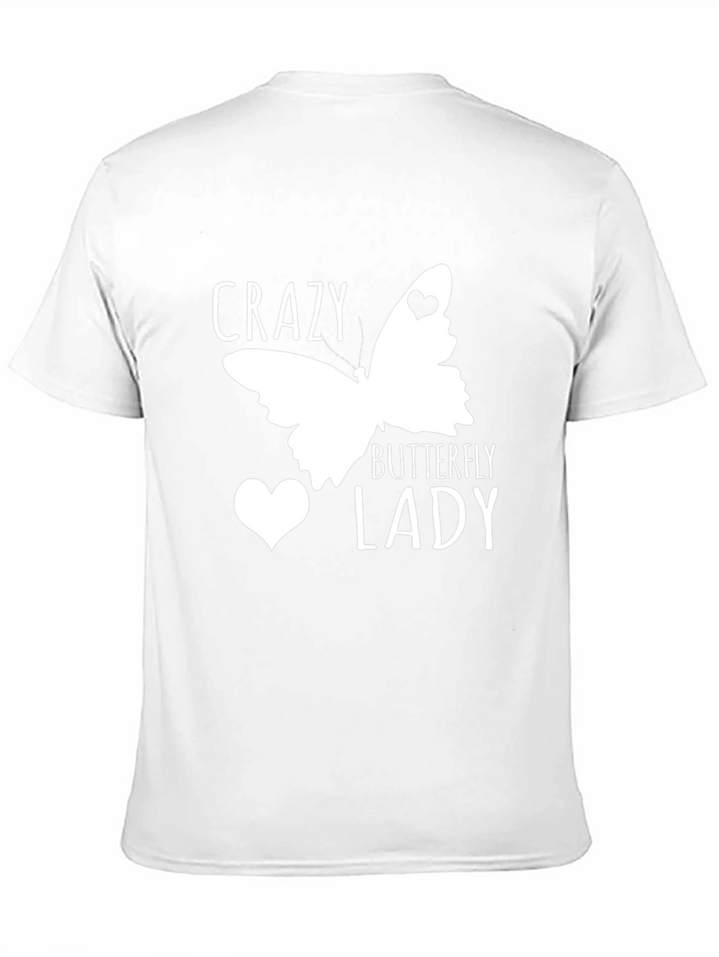 Crazy Butterfly Lady Black Graphic T-Shirt