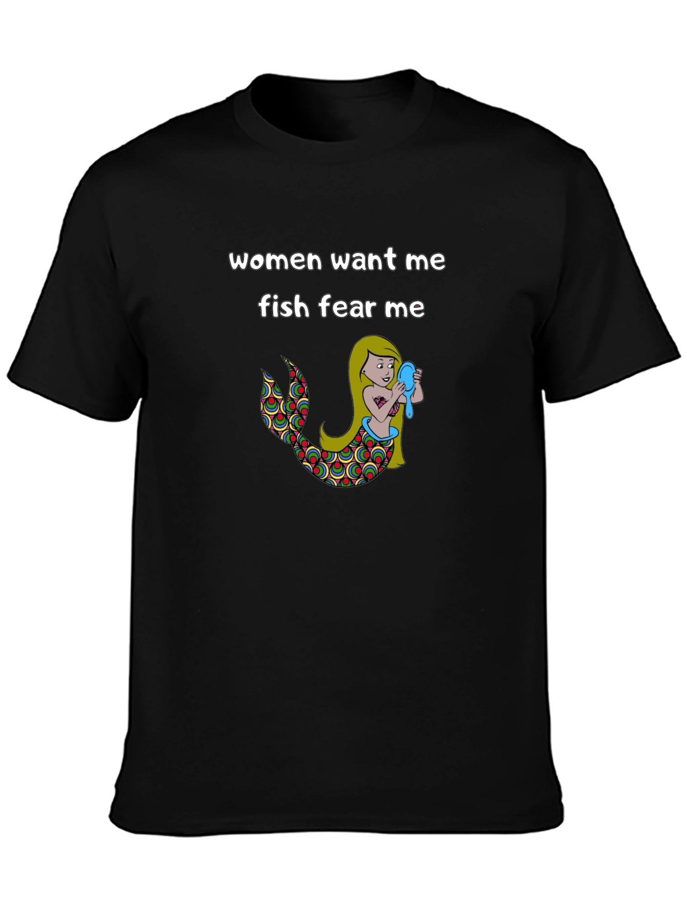 Women Want Me Fish Fear Me Graphic Tee