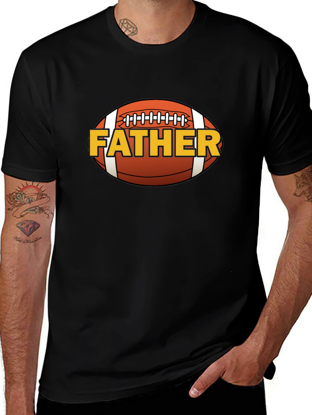 Father Football T-Shirt - Dads Day Tee