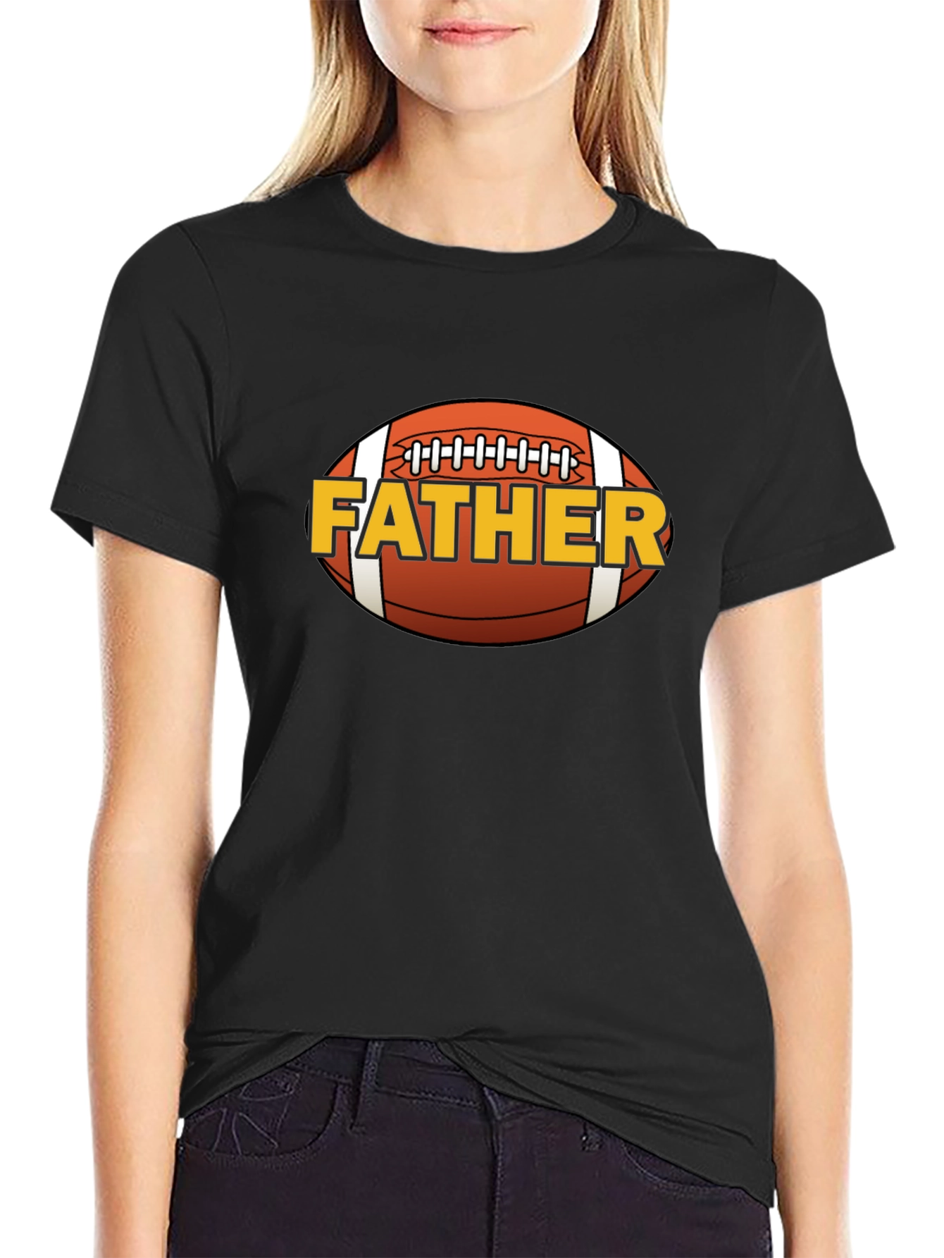 Father Football T-Shirt - Dads Day Tee