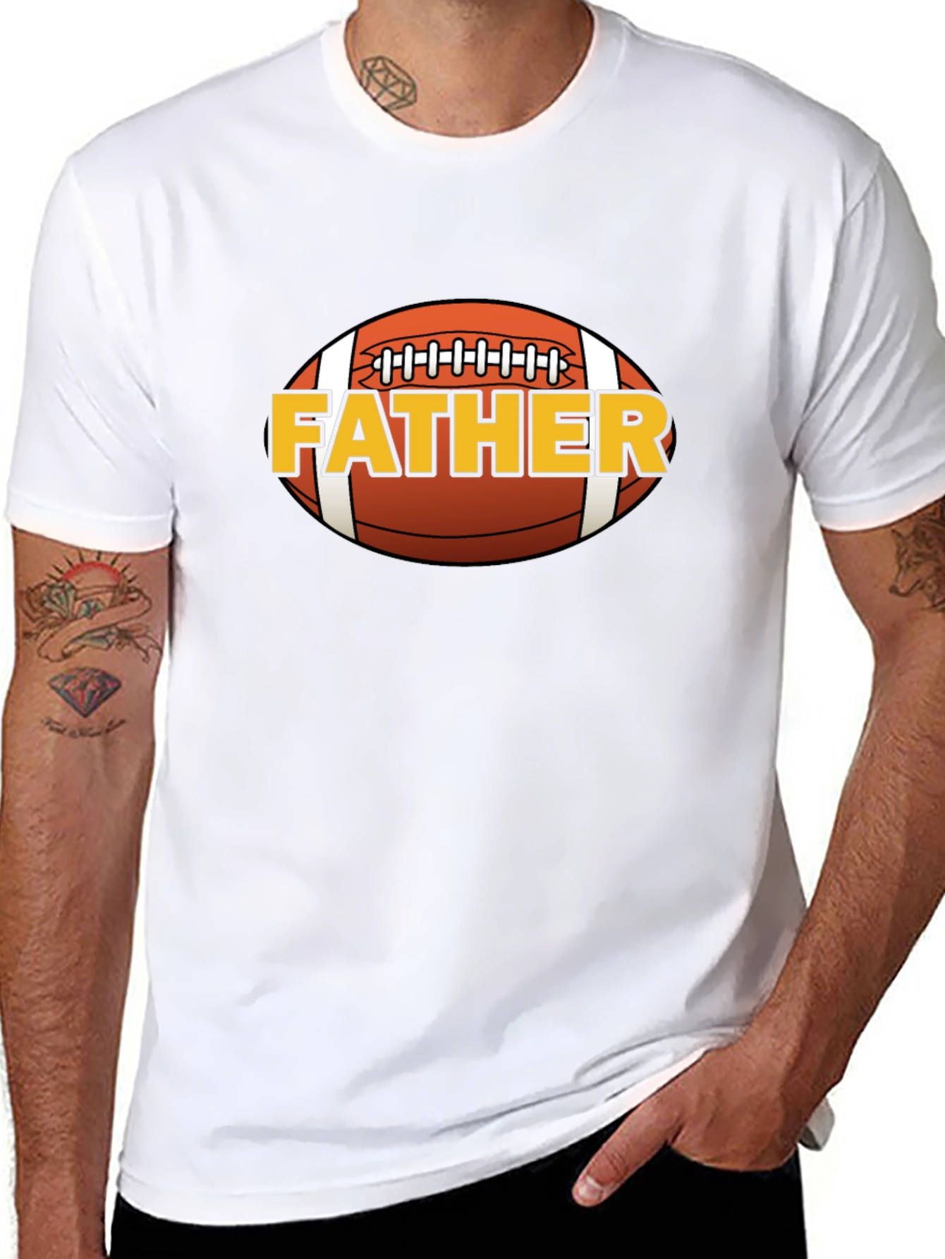 Father Football T-Shirt - Dads Day Tee