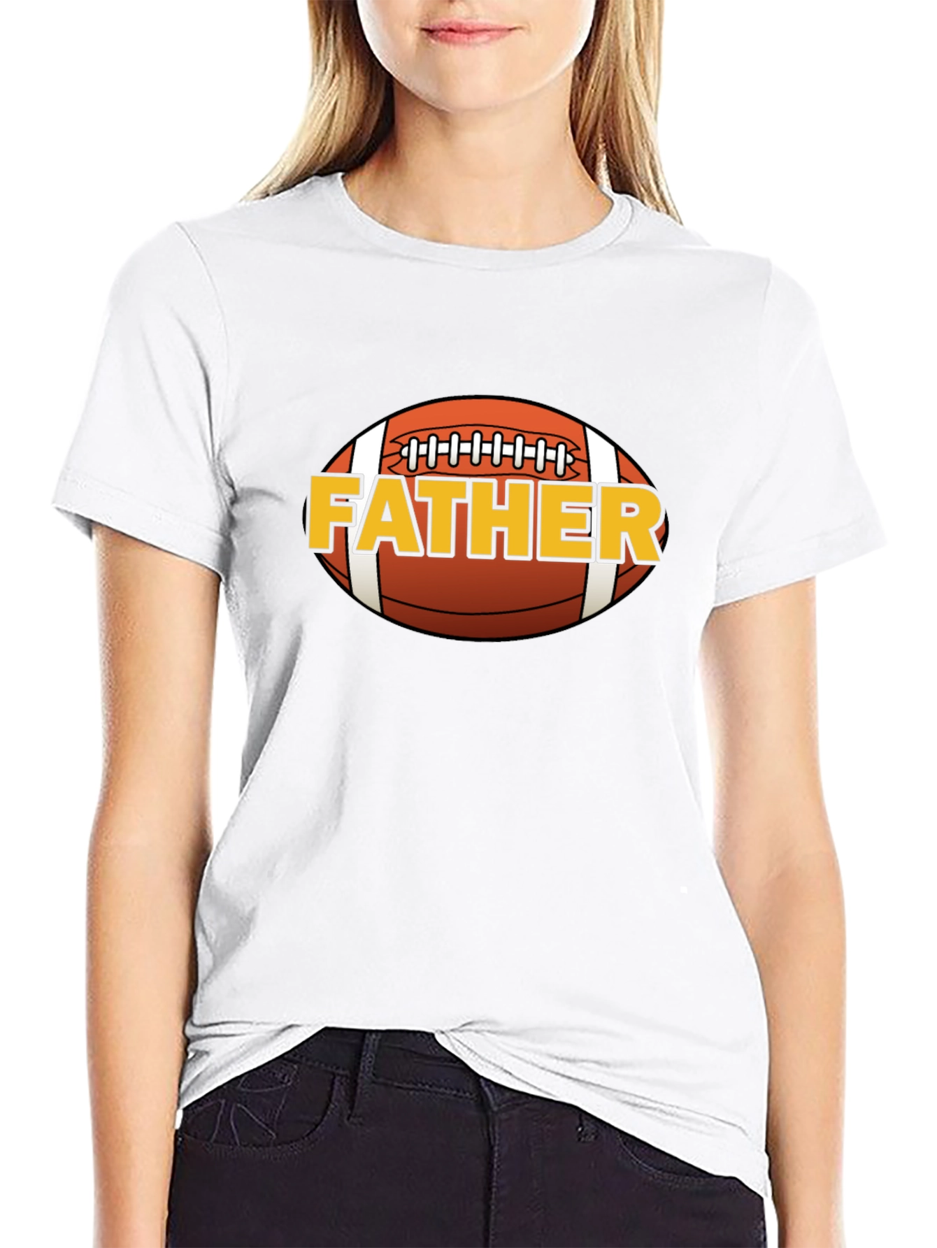 Father Football T-Shirt - Dads Day Tee