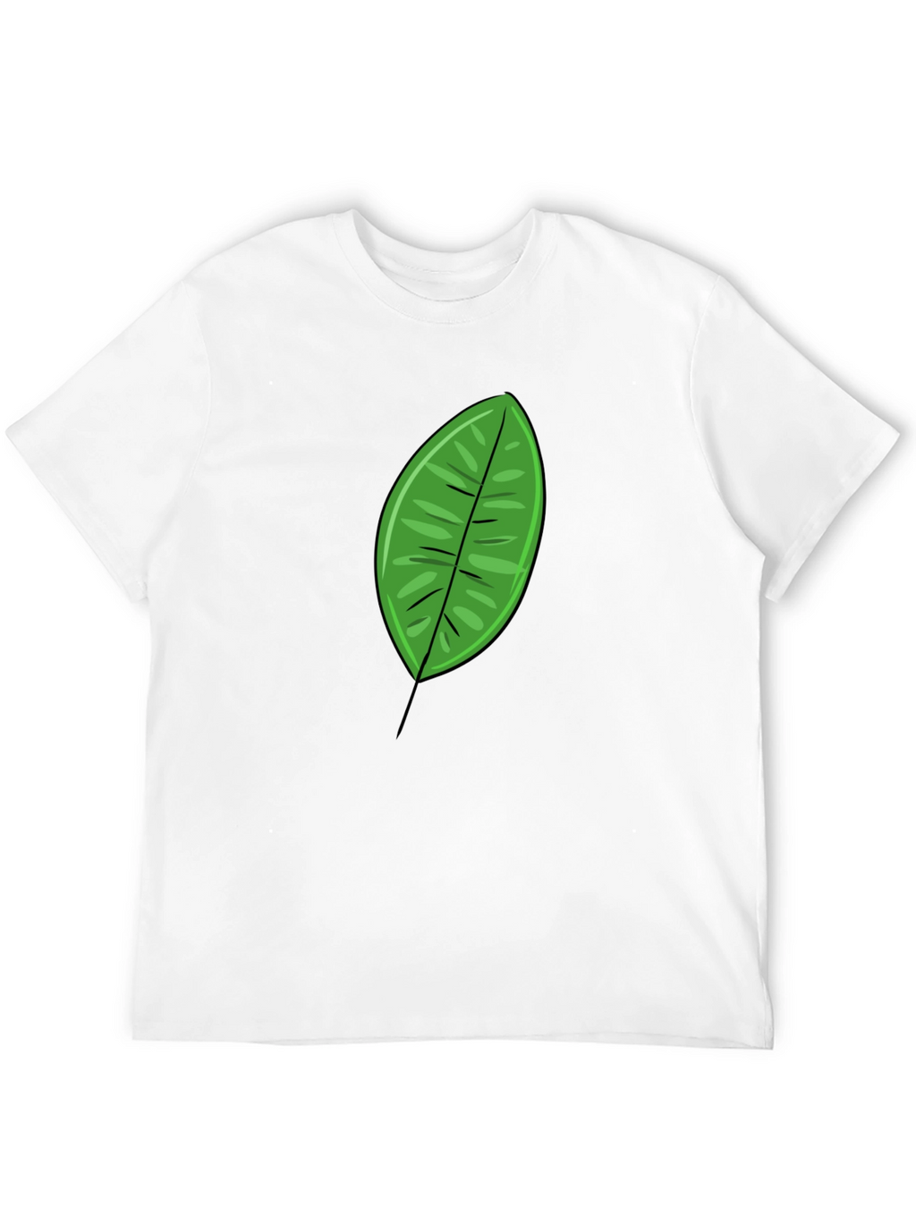 Green Leaf Graphic T-Shirt - Casual Mens Tee