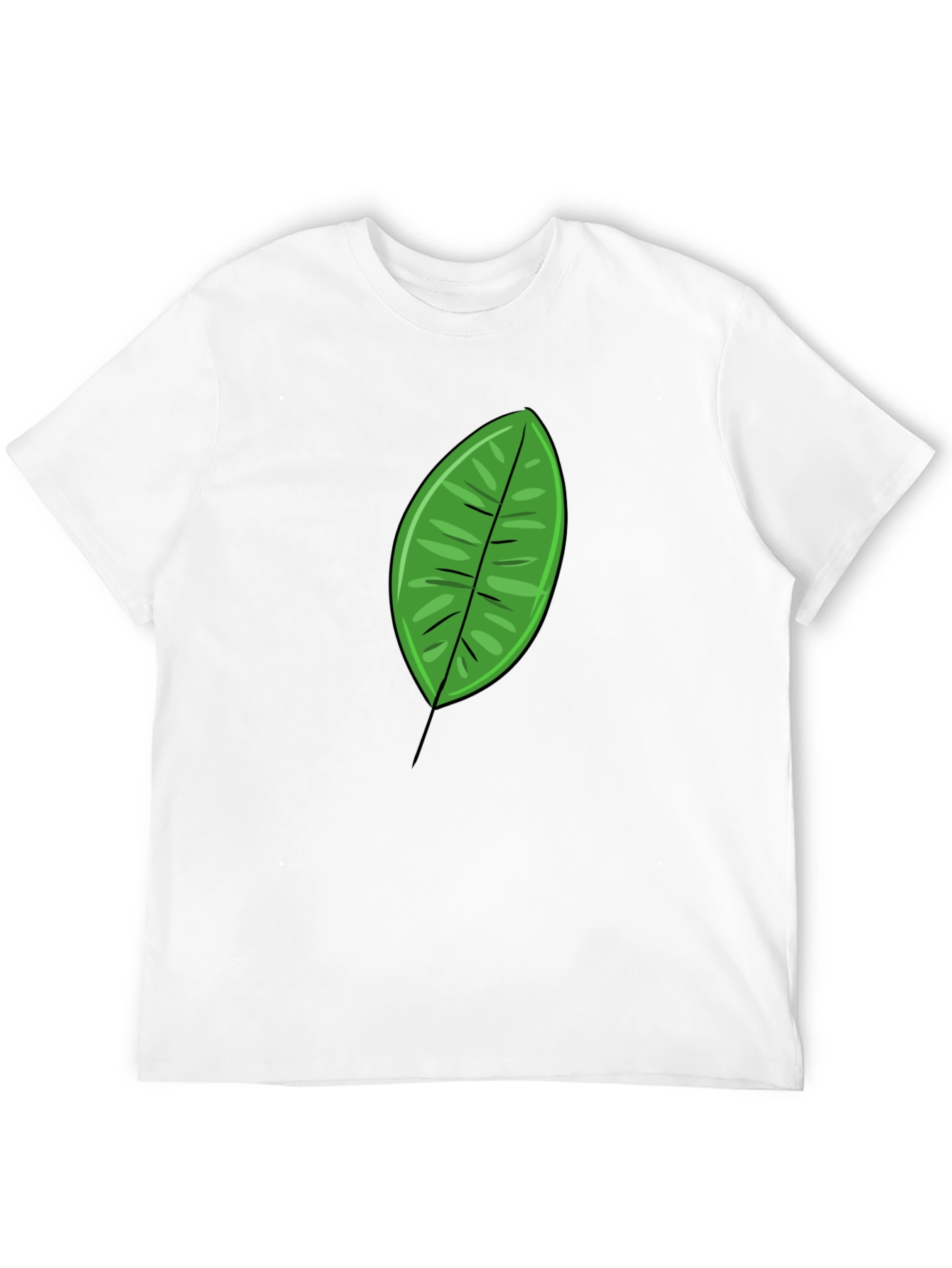 Green Leaf Graphic T-Shirt - Casual Mens Tee