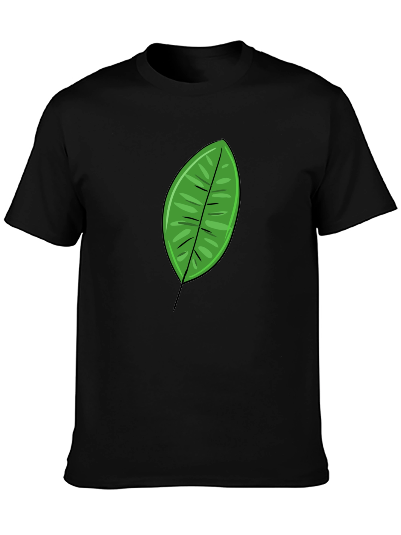 Green Leaf Graphic T-Shirt - Casual Mens Tee