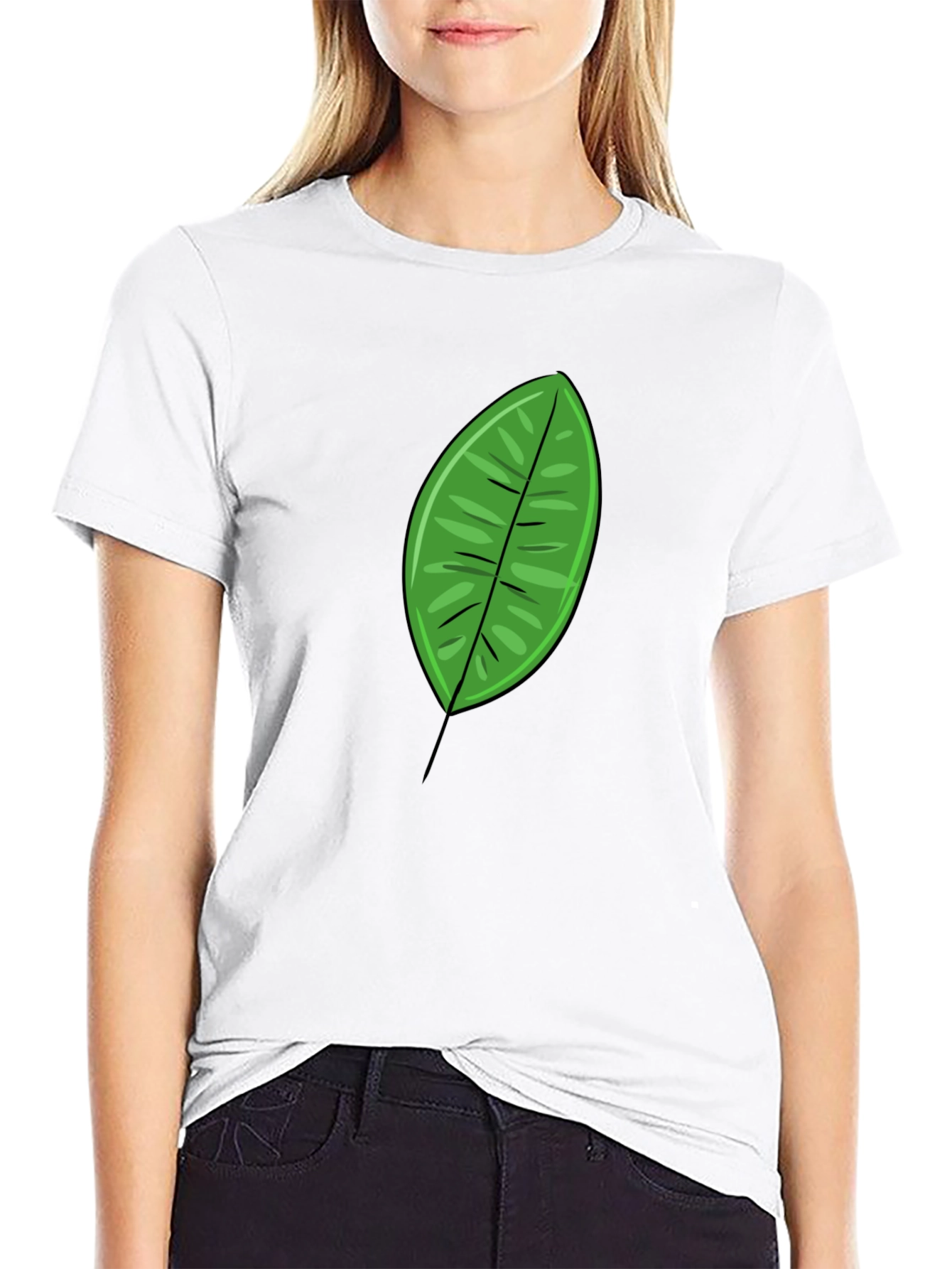 Green Leaf Graphic T-Shirt - Casual Mens Tee