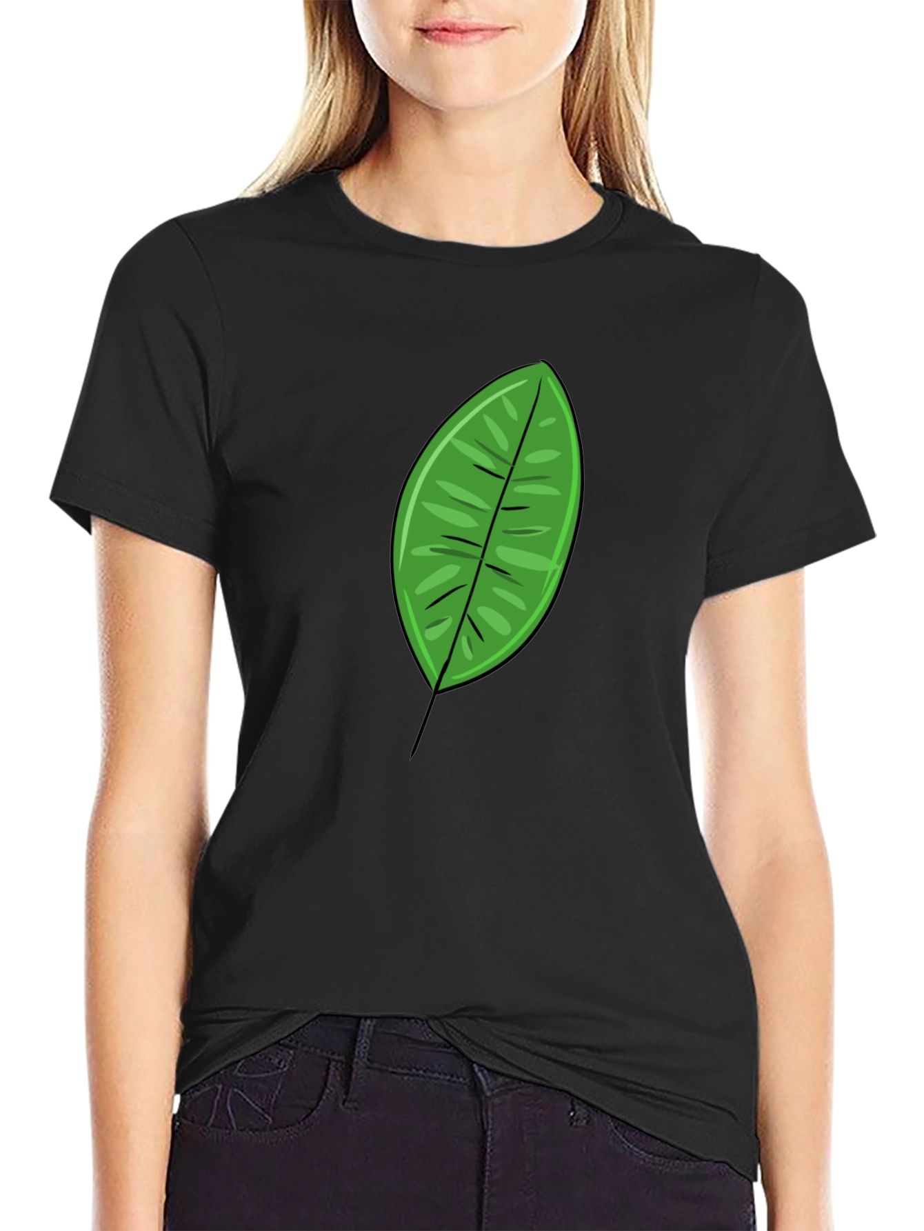 Green Leaf Graphic T-Shirt - Casual Mens Tee