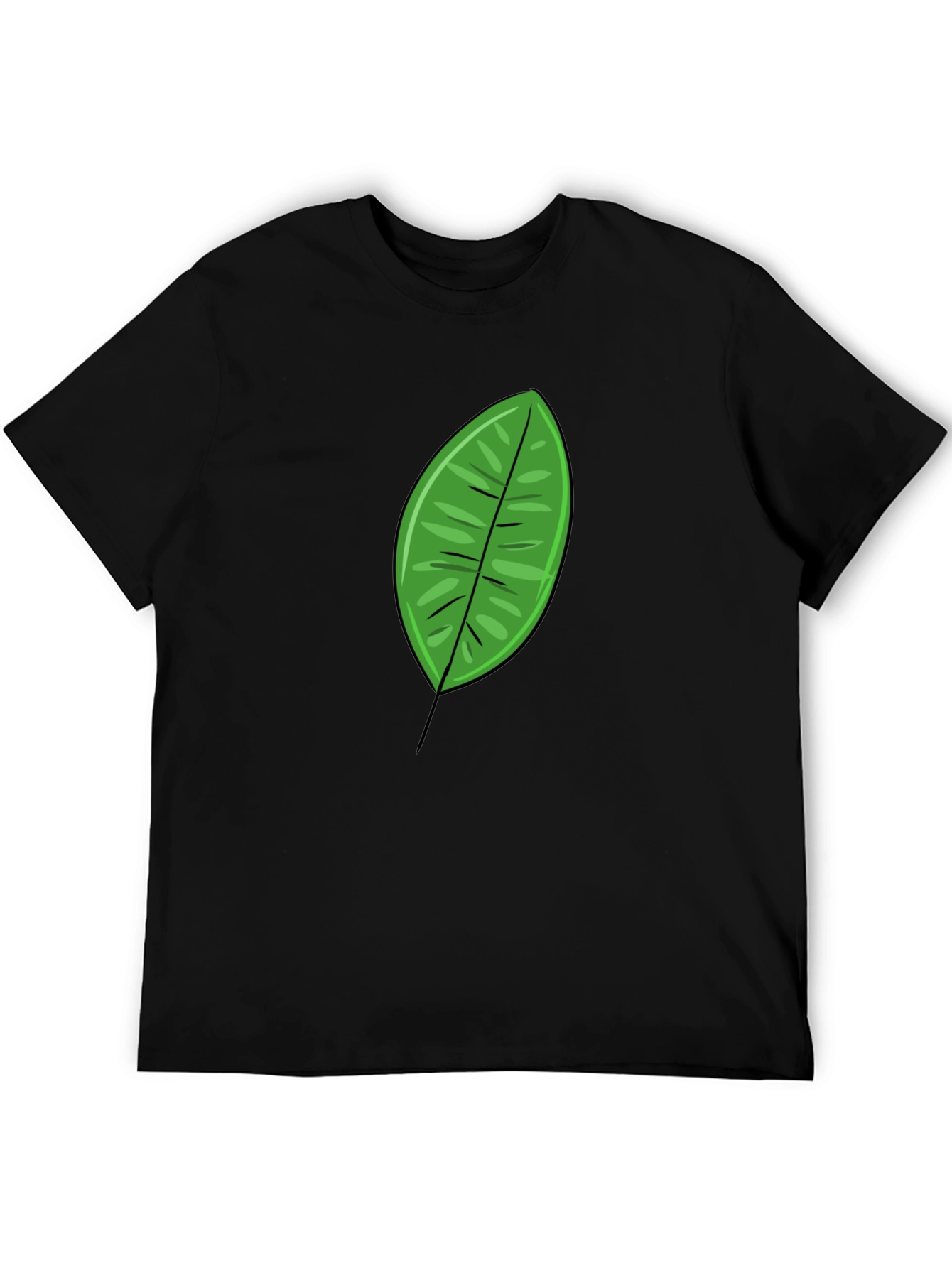 Green Leaf Graphic T-Shirt - Casual Mens Tee