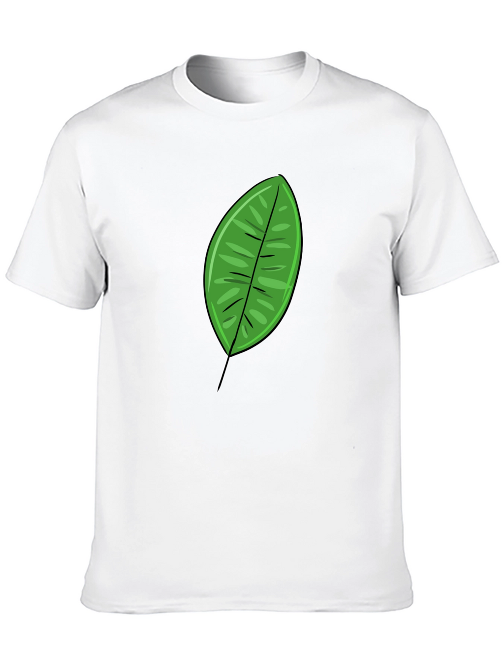 Green Leaf Graphic T-Shirt - Casual Mens Tee