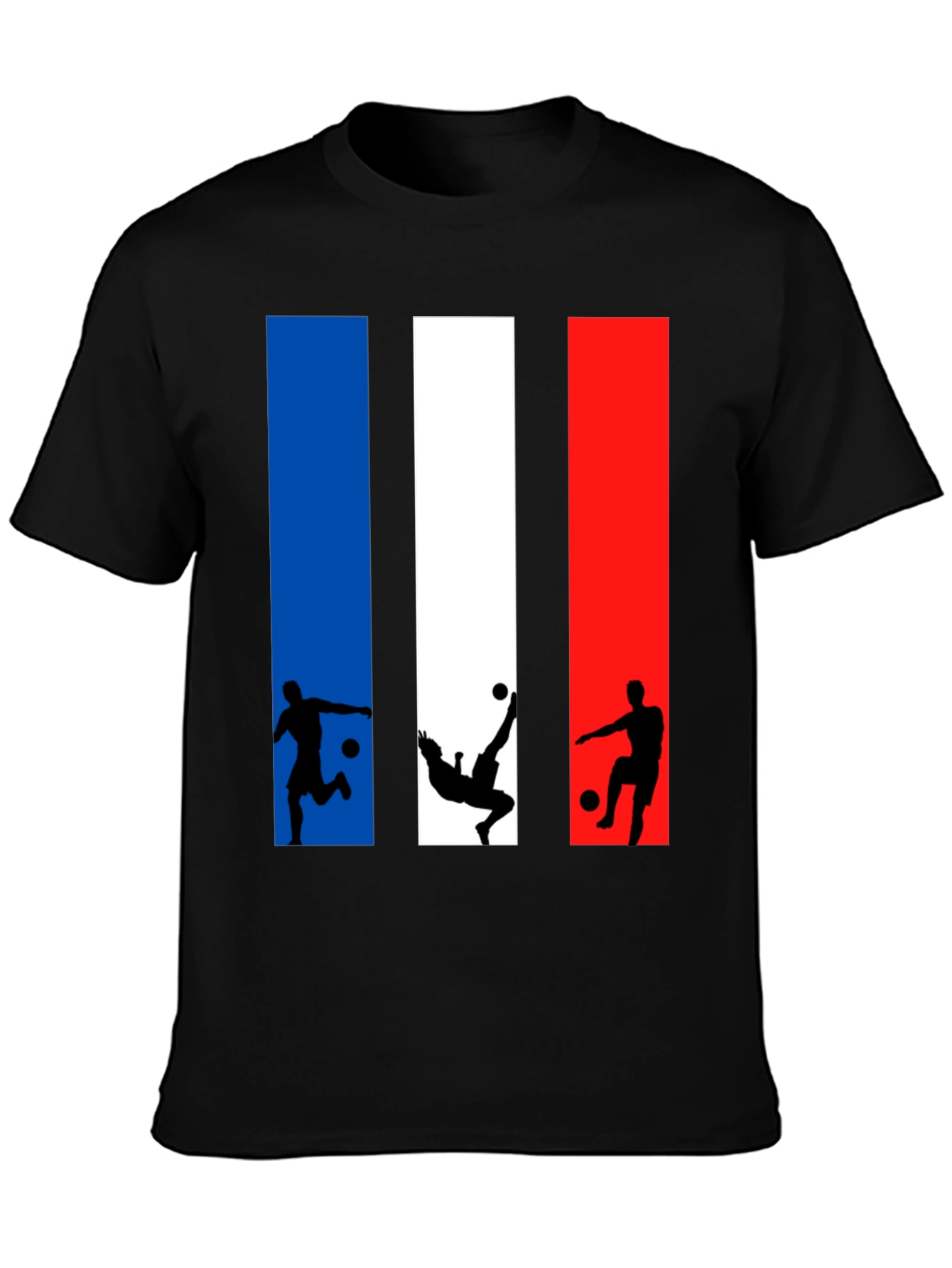 France Soccer T-Shirt Tricolor Football Design
