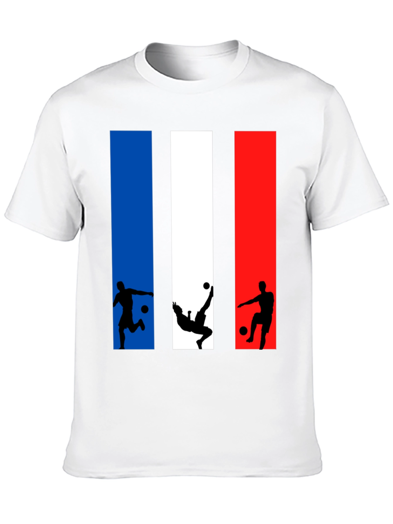 France Soccer T-Shirt Tricolor Football Design