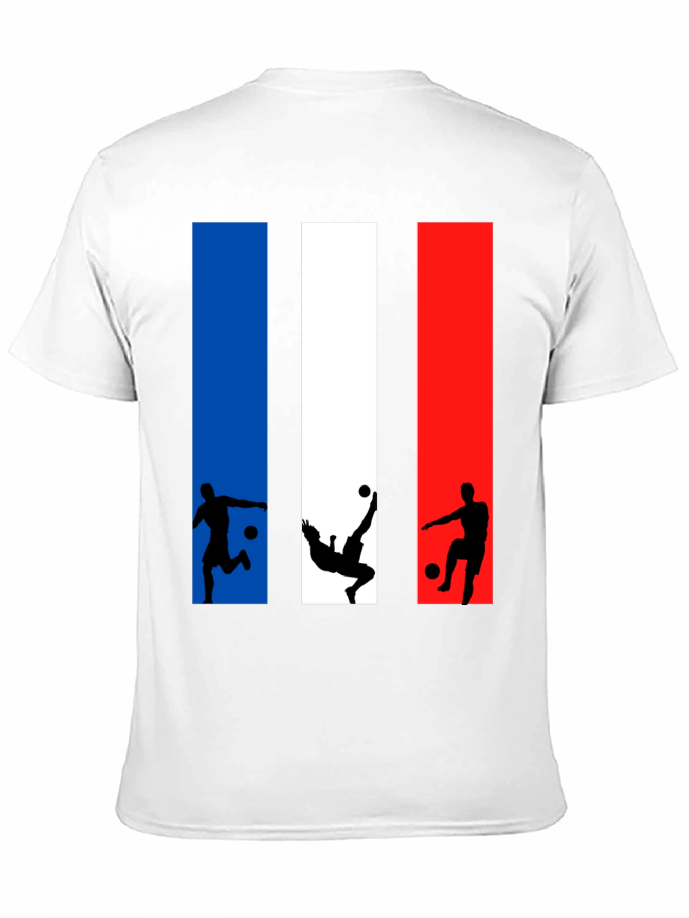 France Soccer T-Shirt Tricolor Football Design