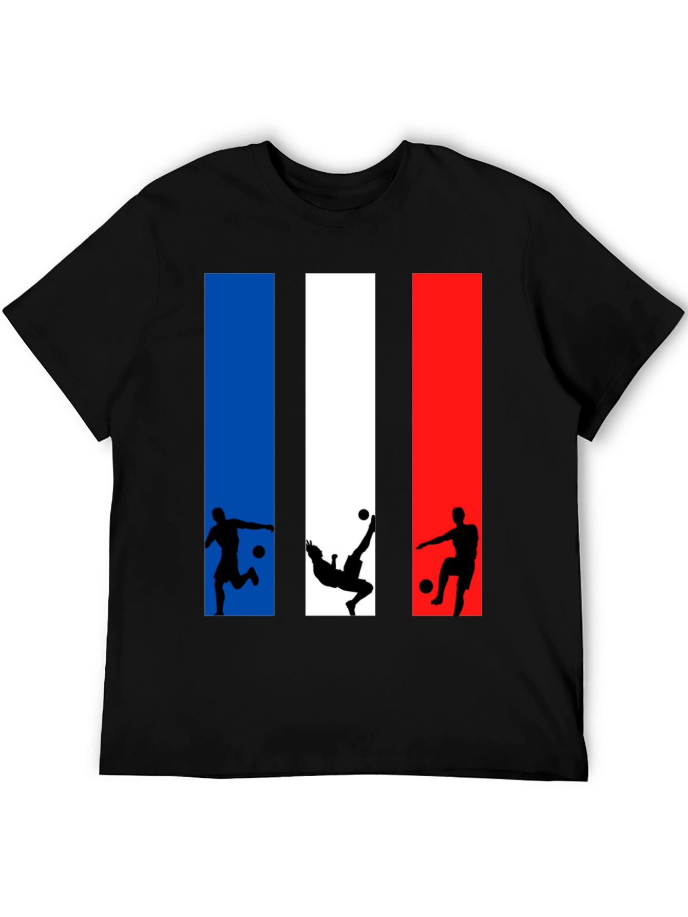 France Soccer T-Shirt Tricolor Football Design