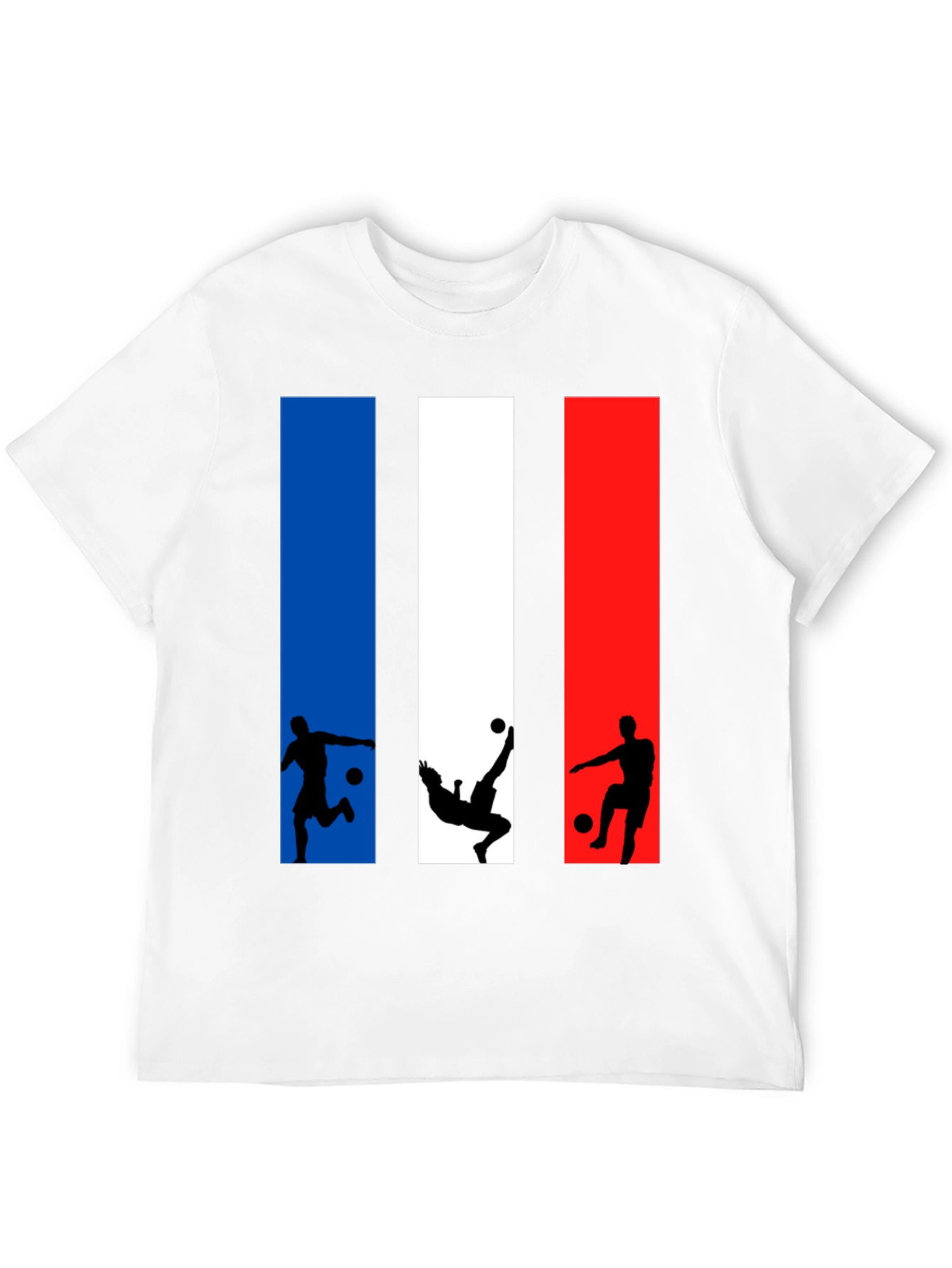France Soccer T-Shirt Tricolor Football Design