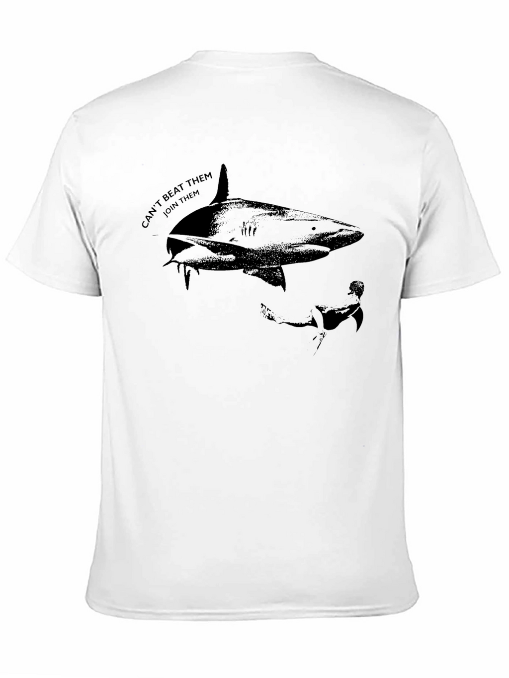Shark Graphic T-Shirt - Cant Beat Them Join Them