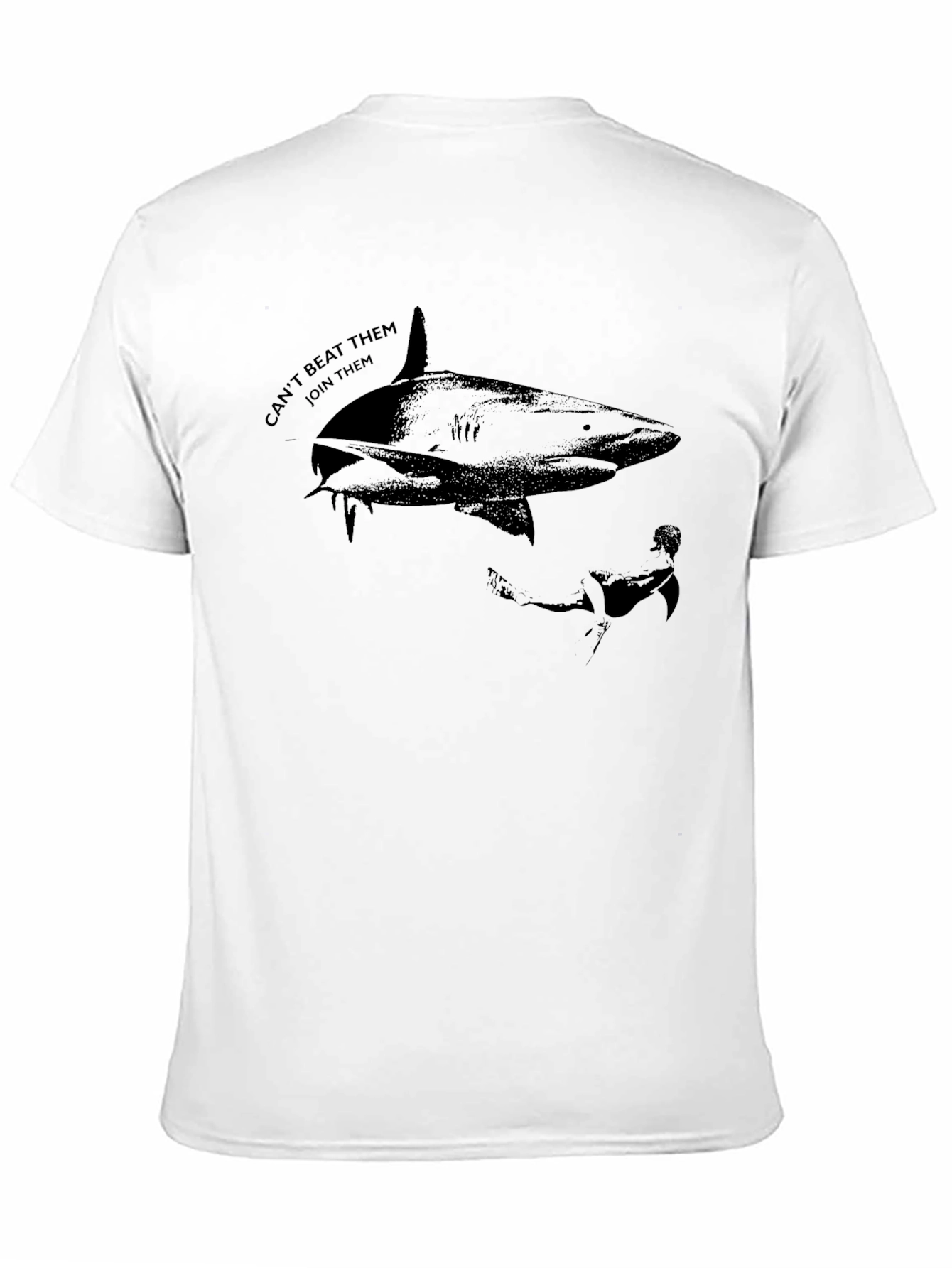 Shark Graphic T-Shirt - Cant Beat Them Join Them