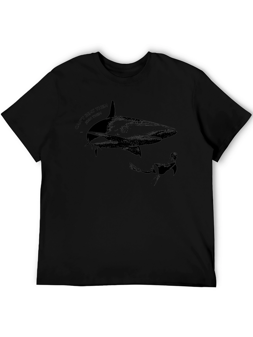 Shark Graphic T-Shirt - Cant Beat Them Join Them