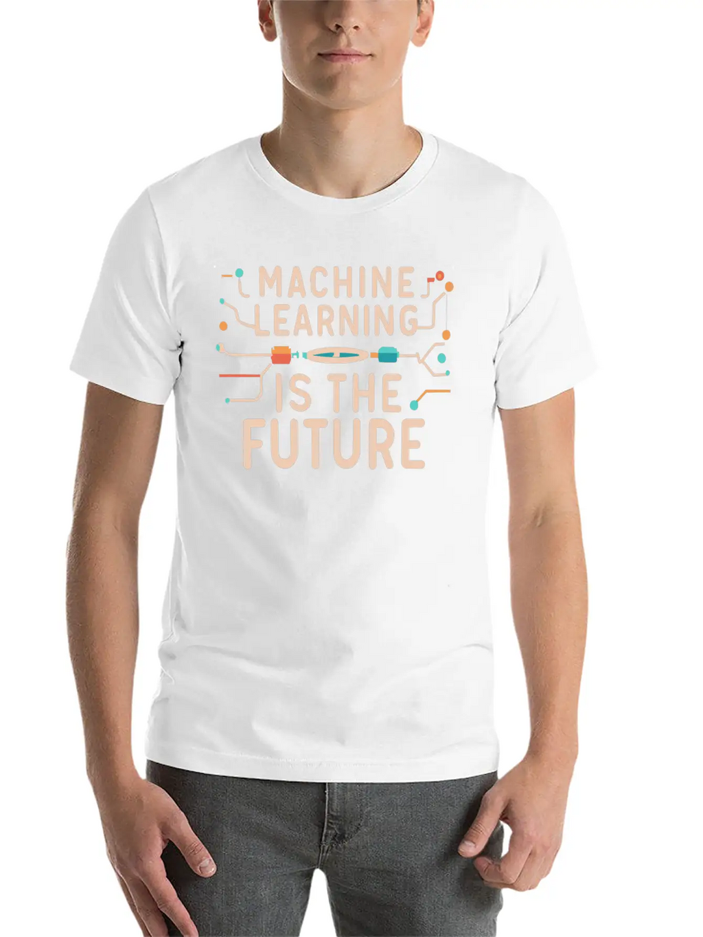 Machine Learning Is The Future Unisex Short Sleeve Soft Cotton T-Shirt – Casual Everyday Wear