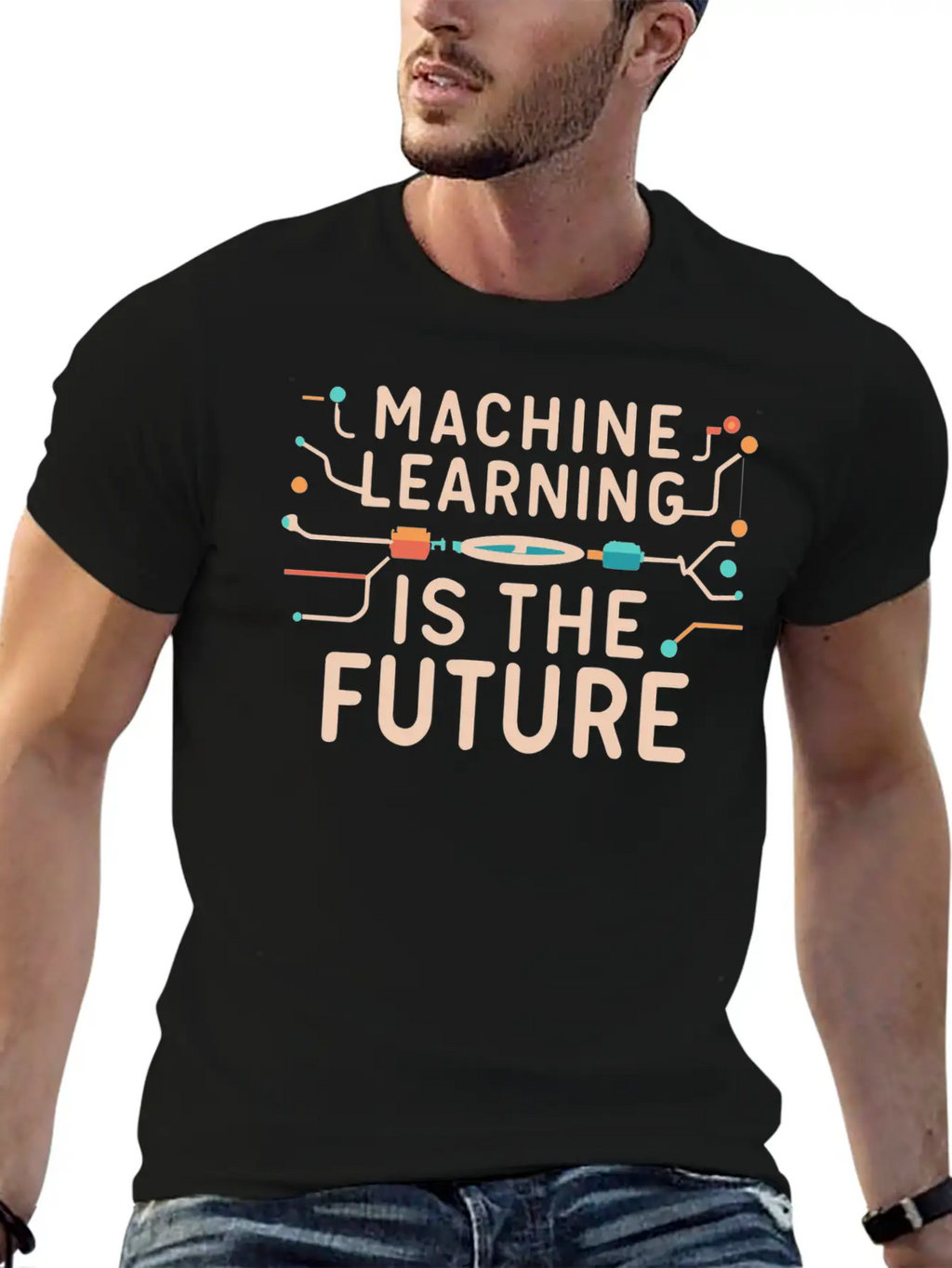 Machine Learning Is The Future Unisex Short Sleeve Soft Cotton T-Shirt – Casual Everyday Wear