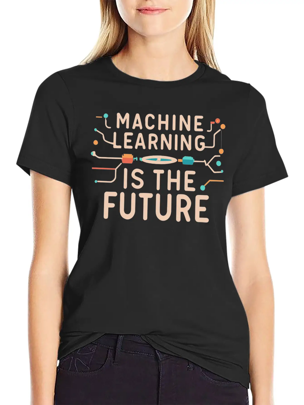 Machine Learning Is The Future Unisex Short Sleeve Soft Cotton T-Shirt – Casual Everyday Wear