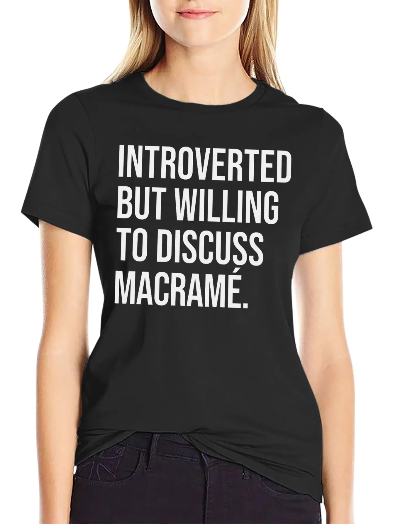 Macramé Funny Introverted Knotting Saying Essential Cotton Tee For Daily Outfits – Unisex Style