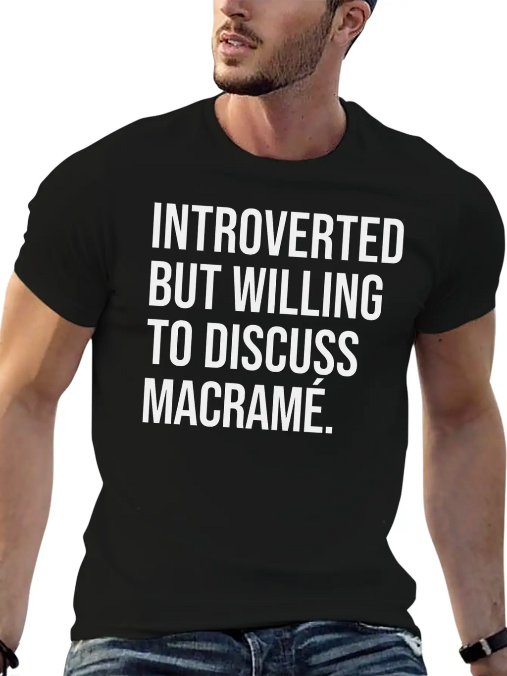 Macramé Funny Introverted Knotting Saying Essential Cotton Tee For Daily Outfits – Unisex Style