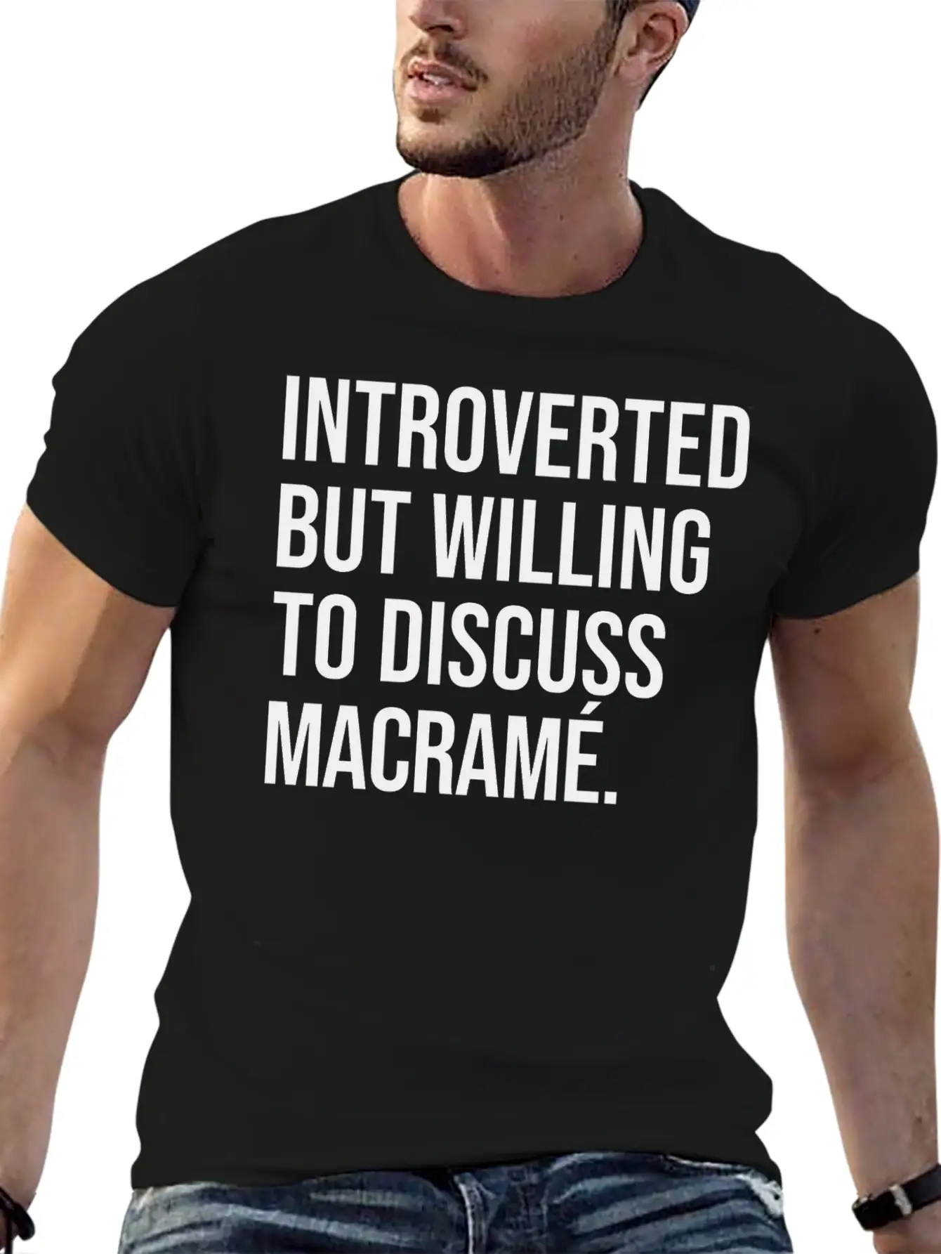 Macramé Funny Introverted Knotting Saying Essential Cotton Tee For Daily Outfits – Unisex Style