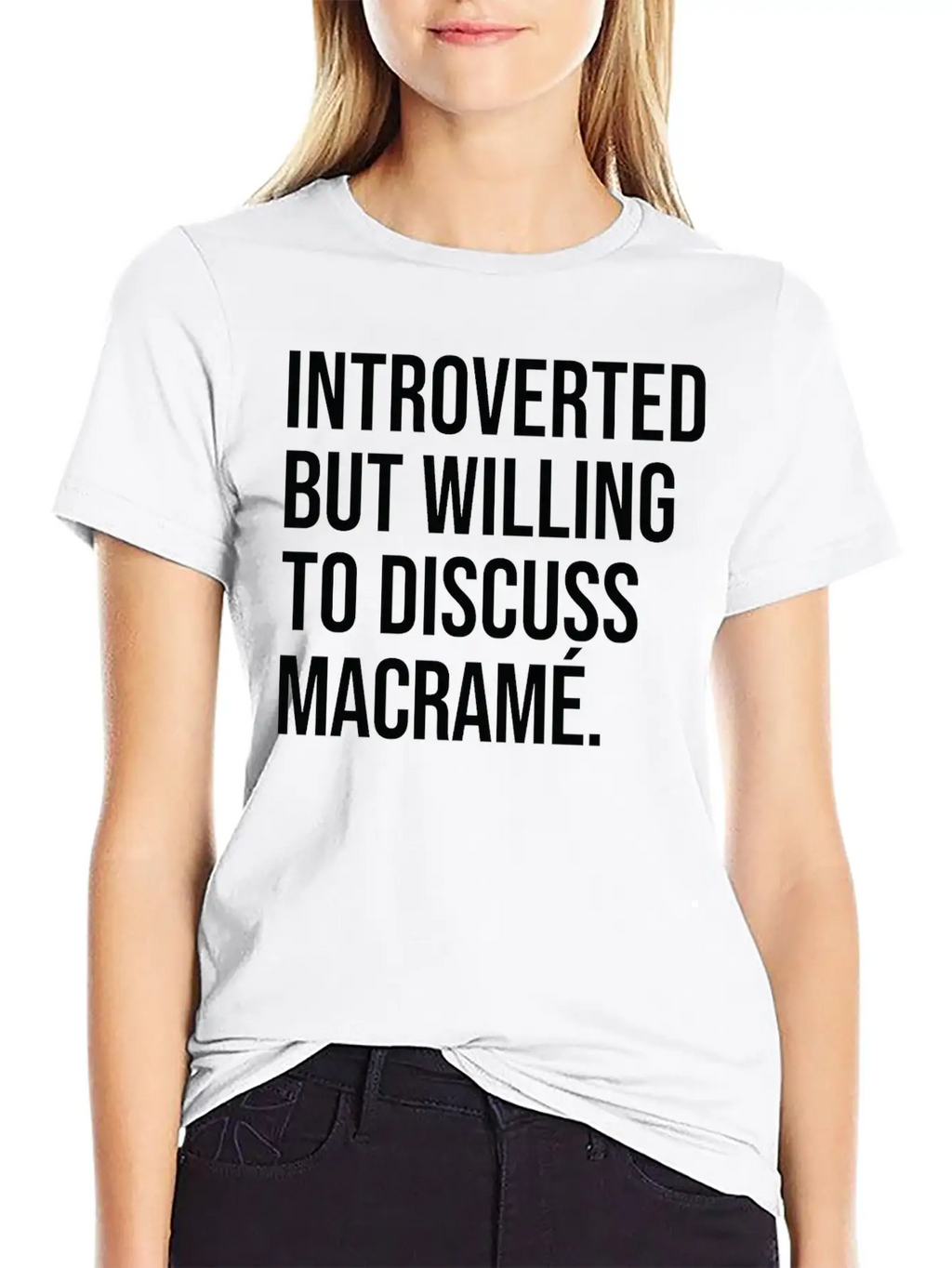 Macramé Funny Introverted Knotting Saying Essential Cotton Tee For Daily Outfits – Unisex Style