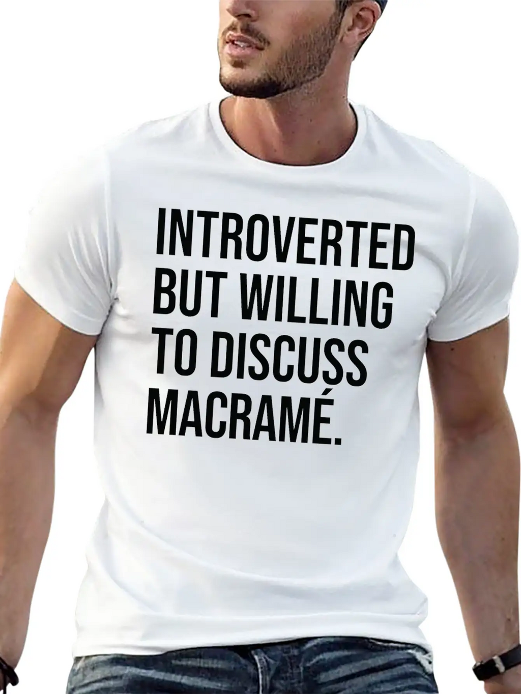 Macramé Funny Introverted Knotting Saying Essential Cotton Tee For Daily Outfits – Unisex Style
