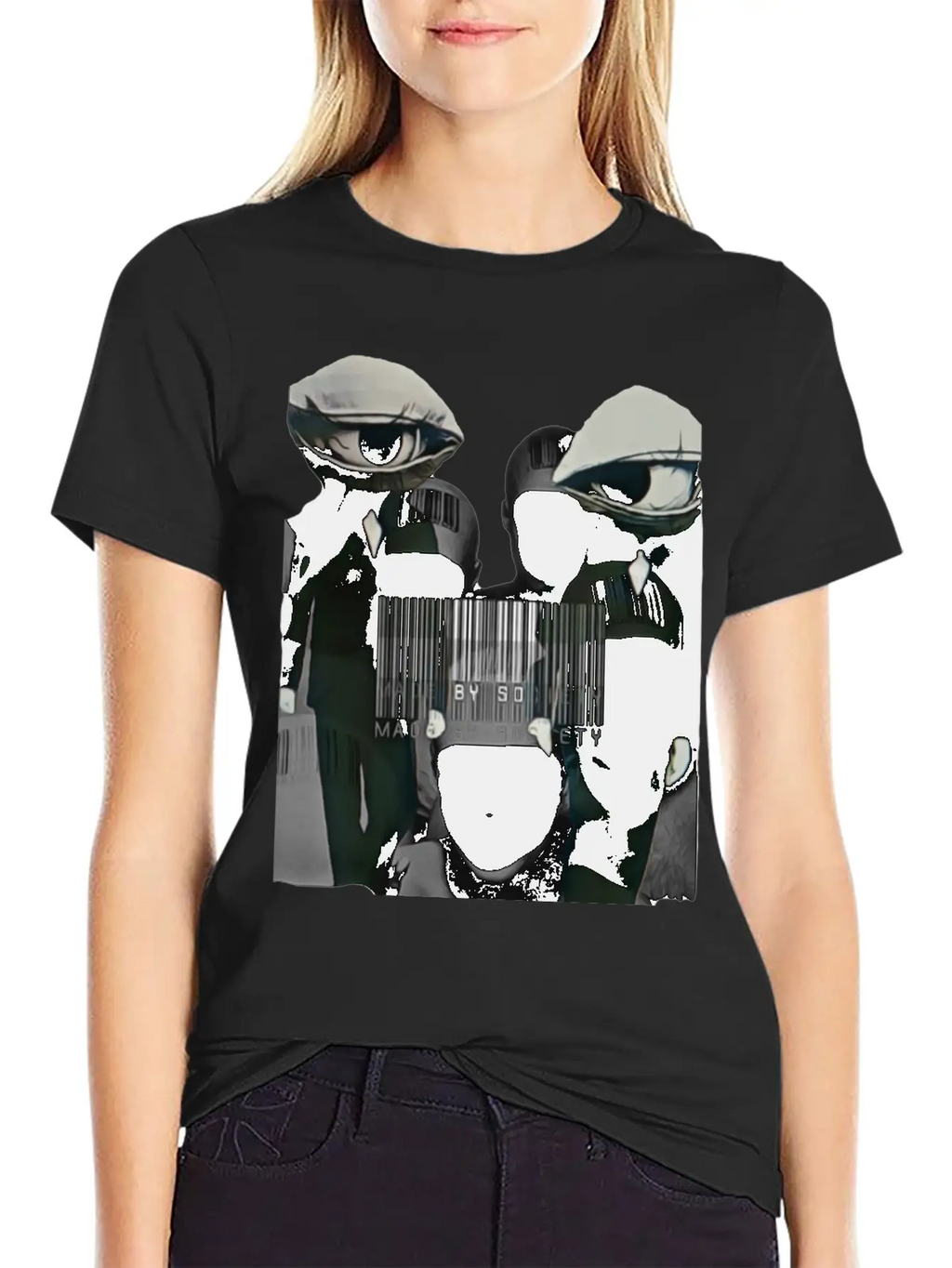 Made By Society Eye Ball Men In Black Unisex Casual T-Shirt – Clean Design For Daily Comfort