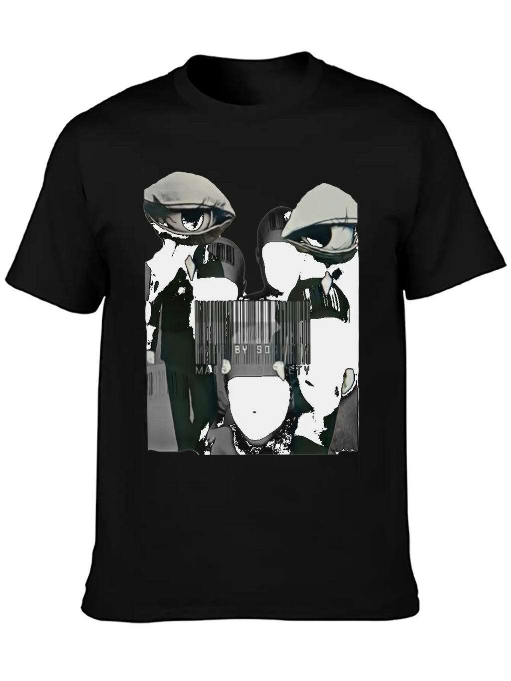 Made By Society Eye Ball Men In Black Unisex Casual T-Shirt – Clean Design For Daily Comfort