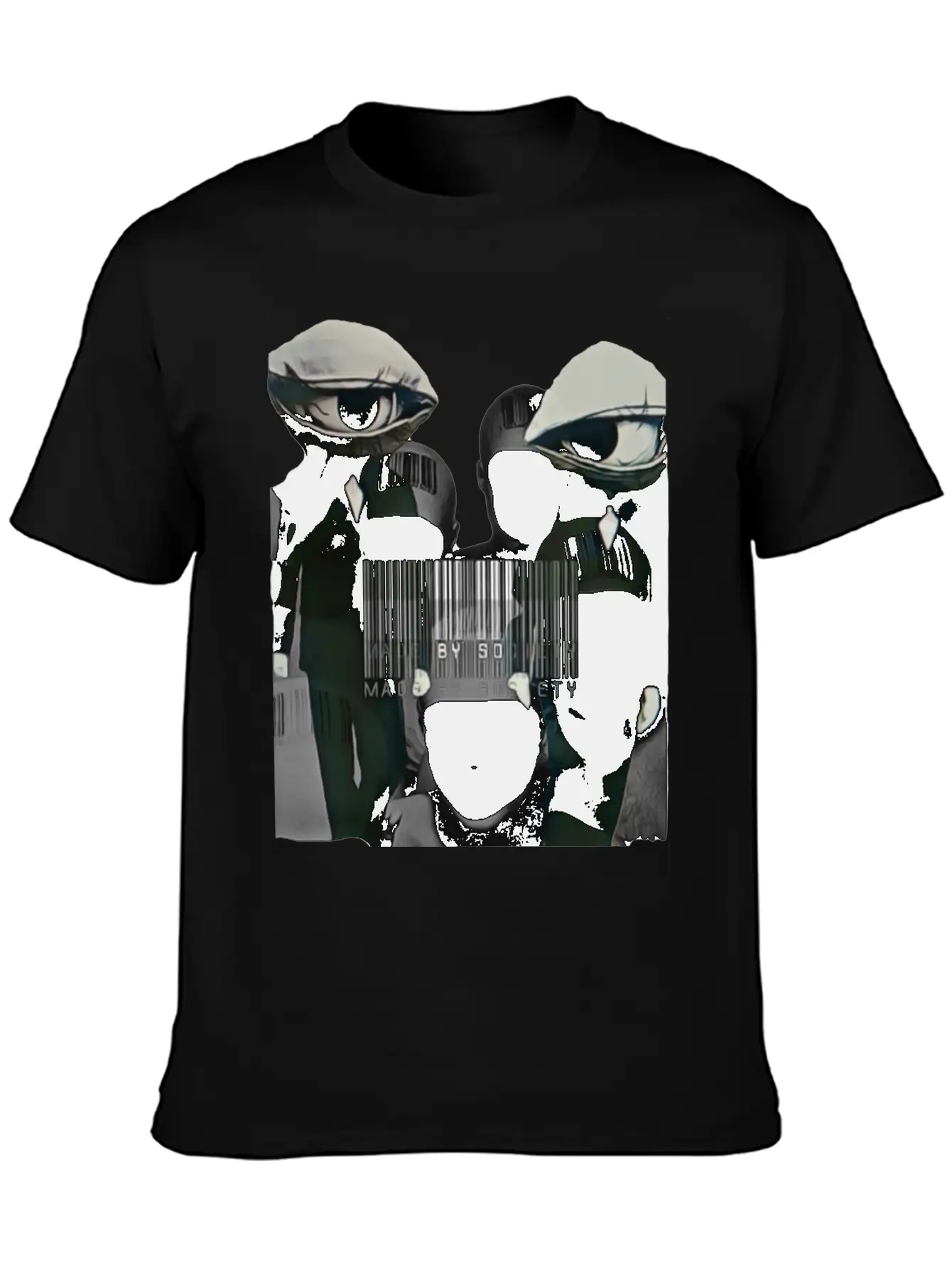 Made By Society Eye Ball Men In Black Unisex Casual T-Shirt – Clean Design For Daily Comfort