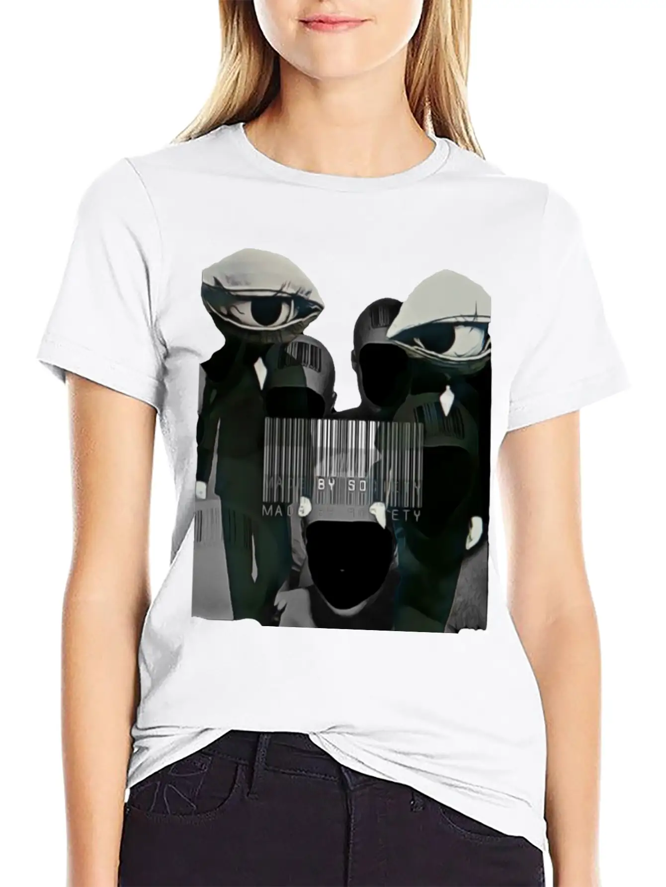 Made By Society Eye Ball Men In Black Unisex Casual T-Shirt – Clean Design For Daily Comfort