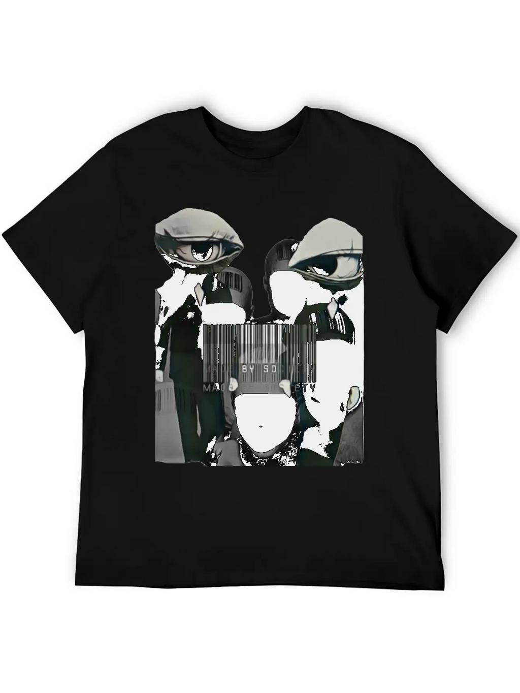 Made By Society Eye Ball Men In Black Unisex Casual T-Shirt – Clean Design For Daily Comfort