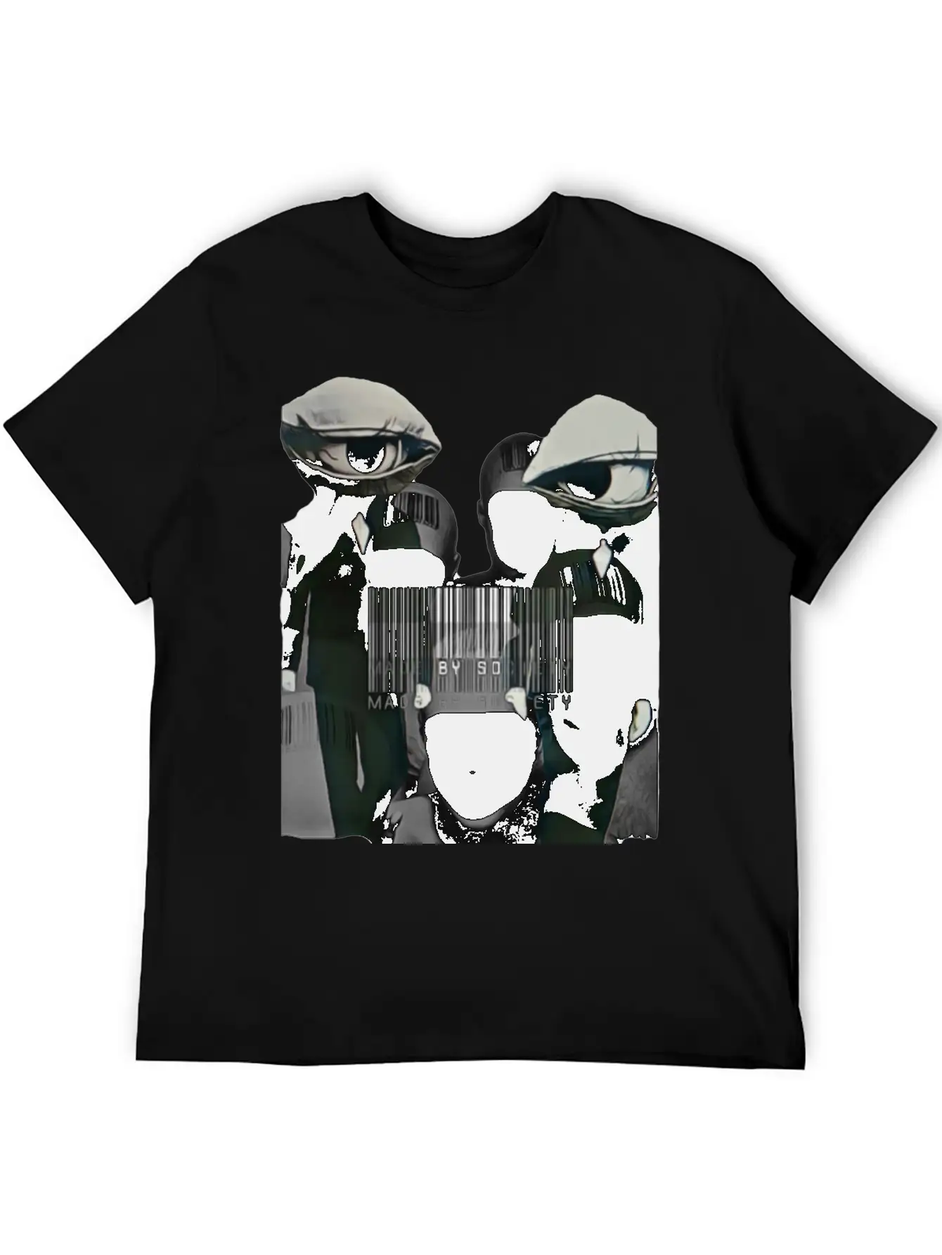 Made By Society Eye Ball Men In Black Unisex Casual T-Shirt – Clean Design For Daily Comfort
