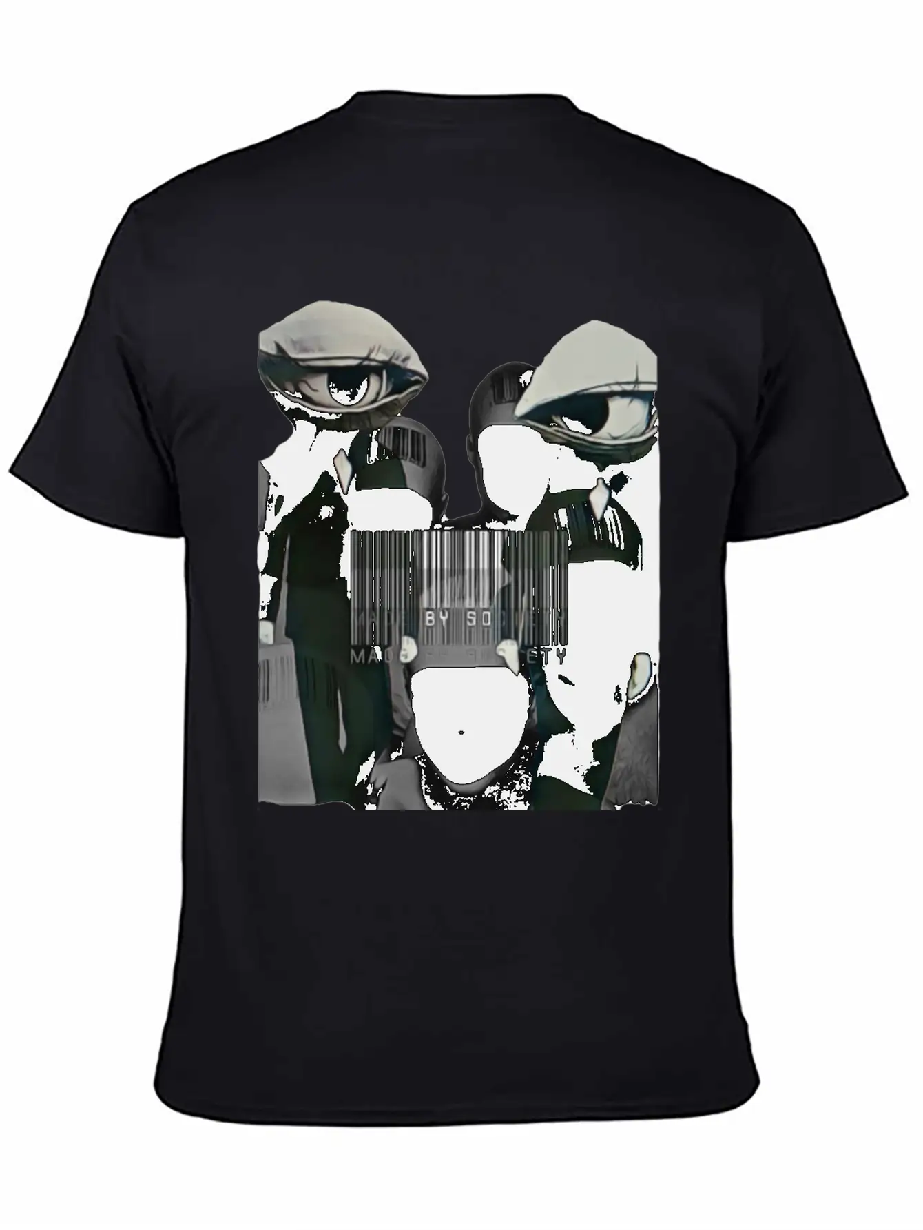 Made By Society Eye Ball Men In Black Unisex Casual T-Shirt – Clean Design For Daily Comfort