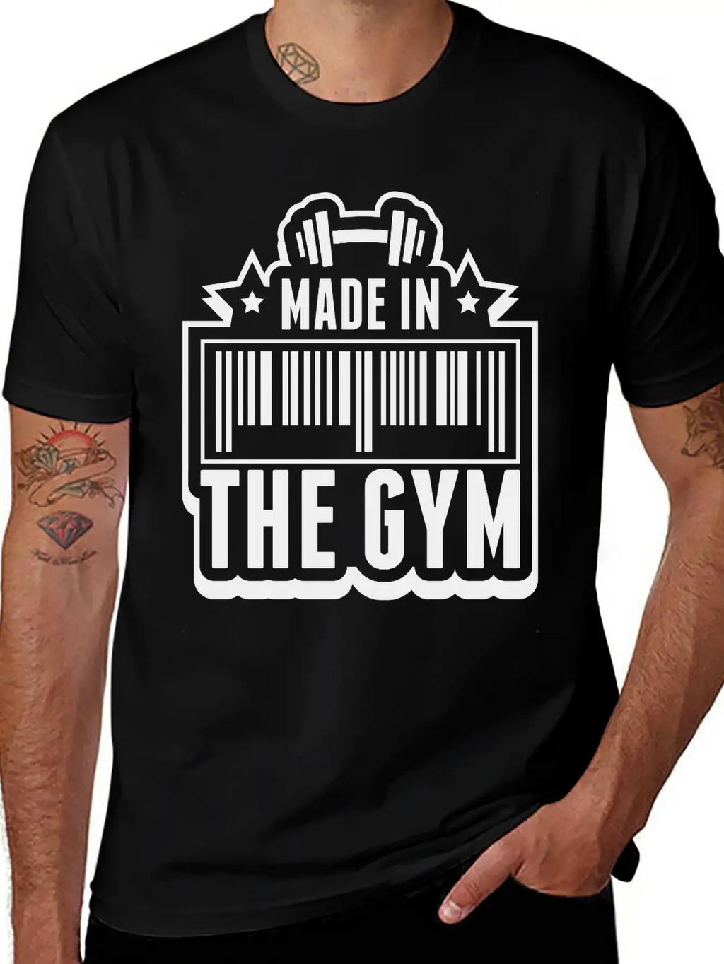 Made_in_the_gym_va1 Unisex Casual T-Shirt – Clean Design For Daily Comfort