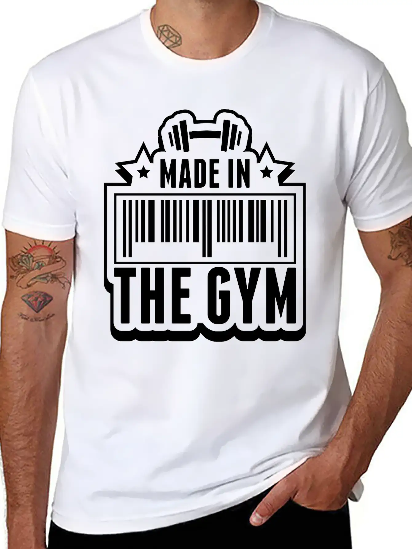 Made_in_the_gym_va1 Unisex Casual T-Shirt – Clean Design For Daily Comfort