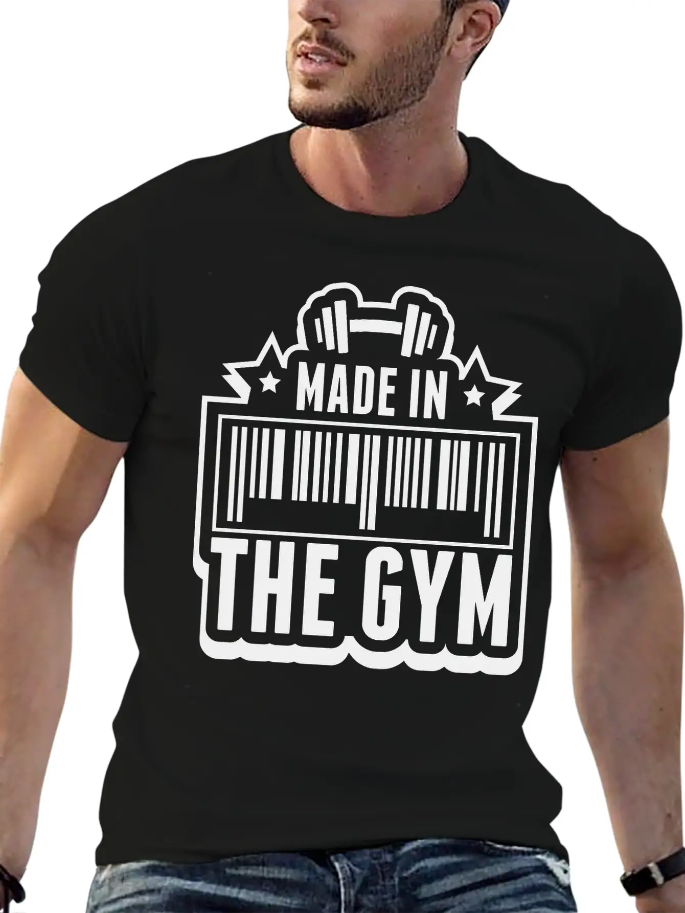 Made_in_the_gym_va1 Unisex Casual T-Shirt – Clean Design For Daily Comfort