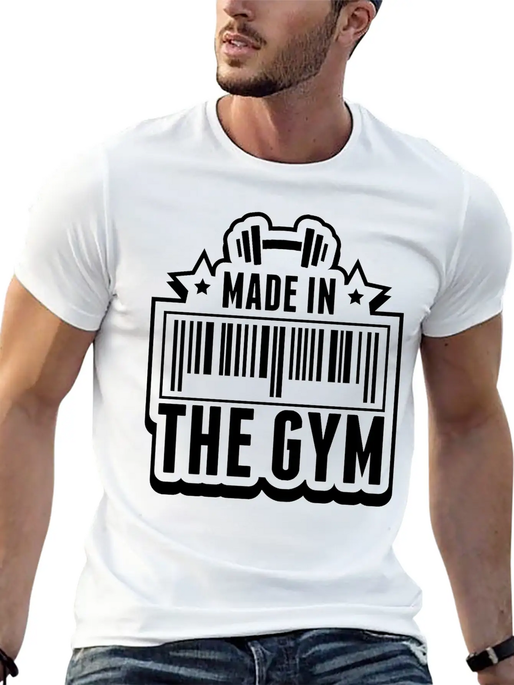 Made_in_the_gym_va1 Unisex Casual T-Shirt – Clean Design For Daily Comfort
