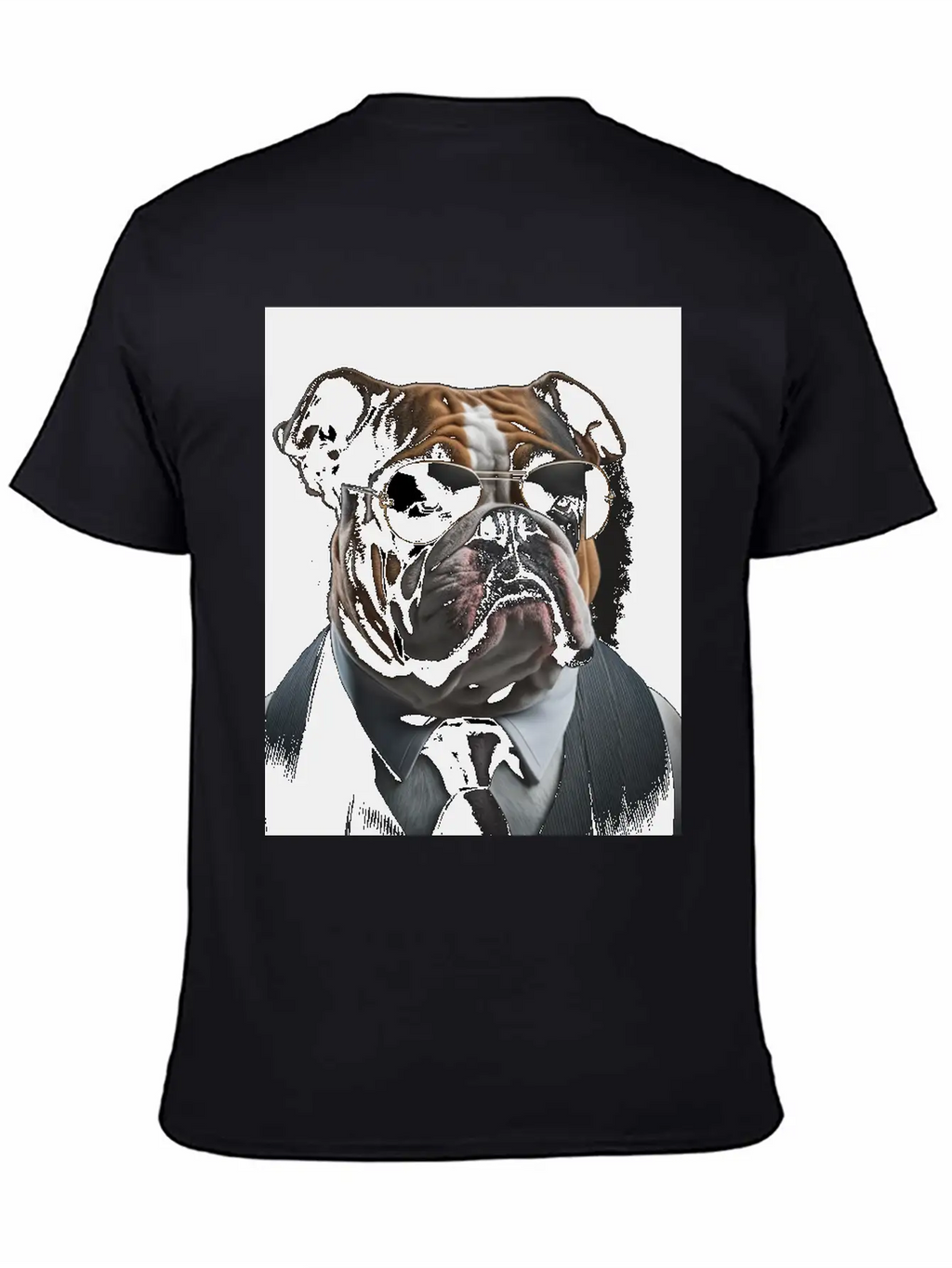 Mafia Boss English Bulldog Dog Unisex Casual T-Shirt – Clean Design For Daily Comfort
