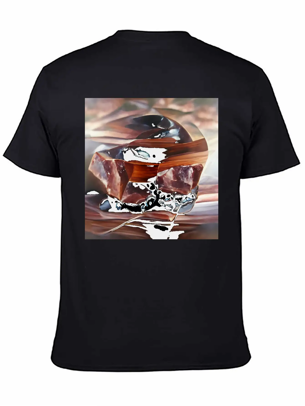 Mahogany Obsidian Crystal Gemstone Unisex Casual T-Shirt – Clean Design For Daily Comfort