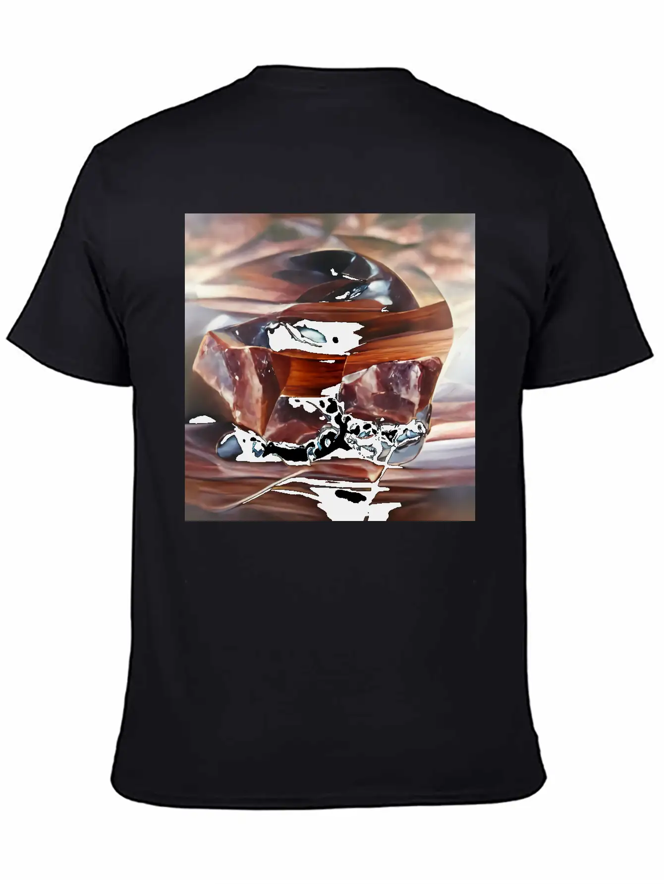 Mahogany Obsidian Crystal Gemstone Unisex Casual T-Shirt – Clean Design For Daily Comfort