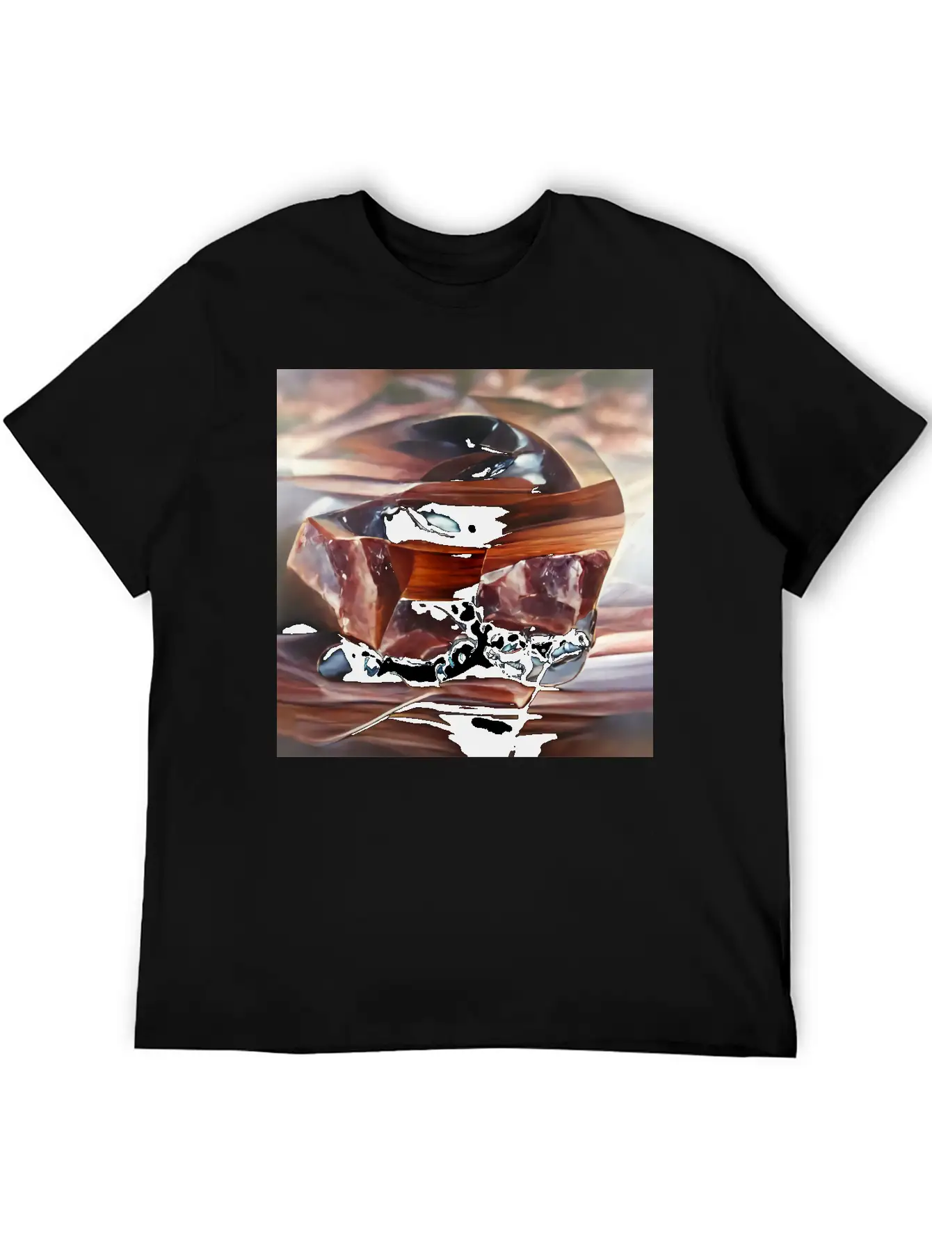 Mahogany Obsidian Crystal Gemstone Unisex Casual T-Shirt – Clean Design For Daily Comfort